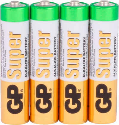 GP Batteries »Super Alkaline AAA« Batterie, LR03 (1,5 V, 4 St)