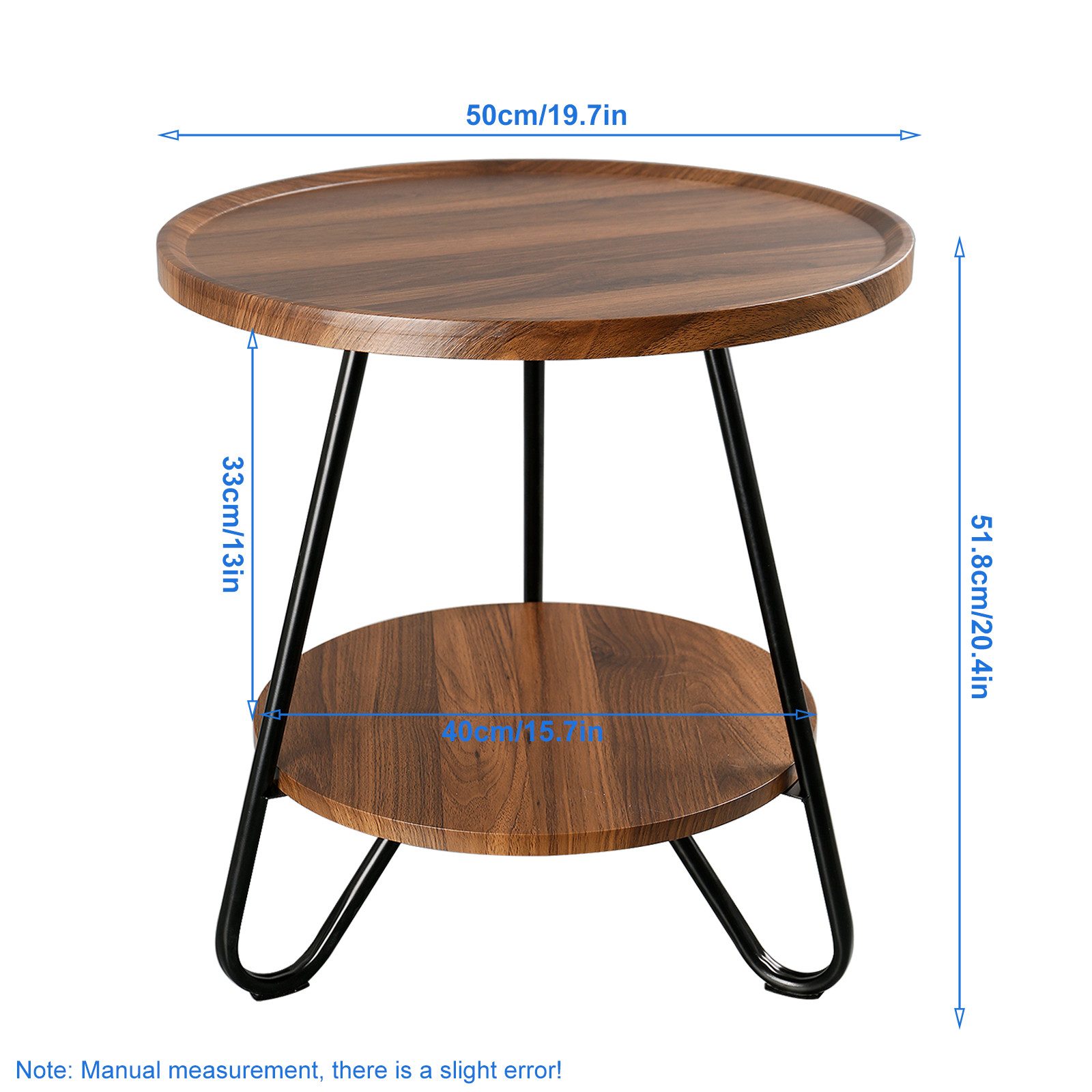 TWSOUL Couchtisch Beistelltisch Runder, 51,8 x günstig online kaufen