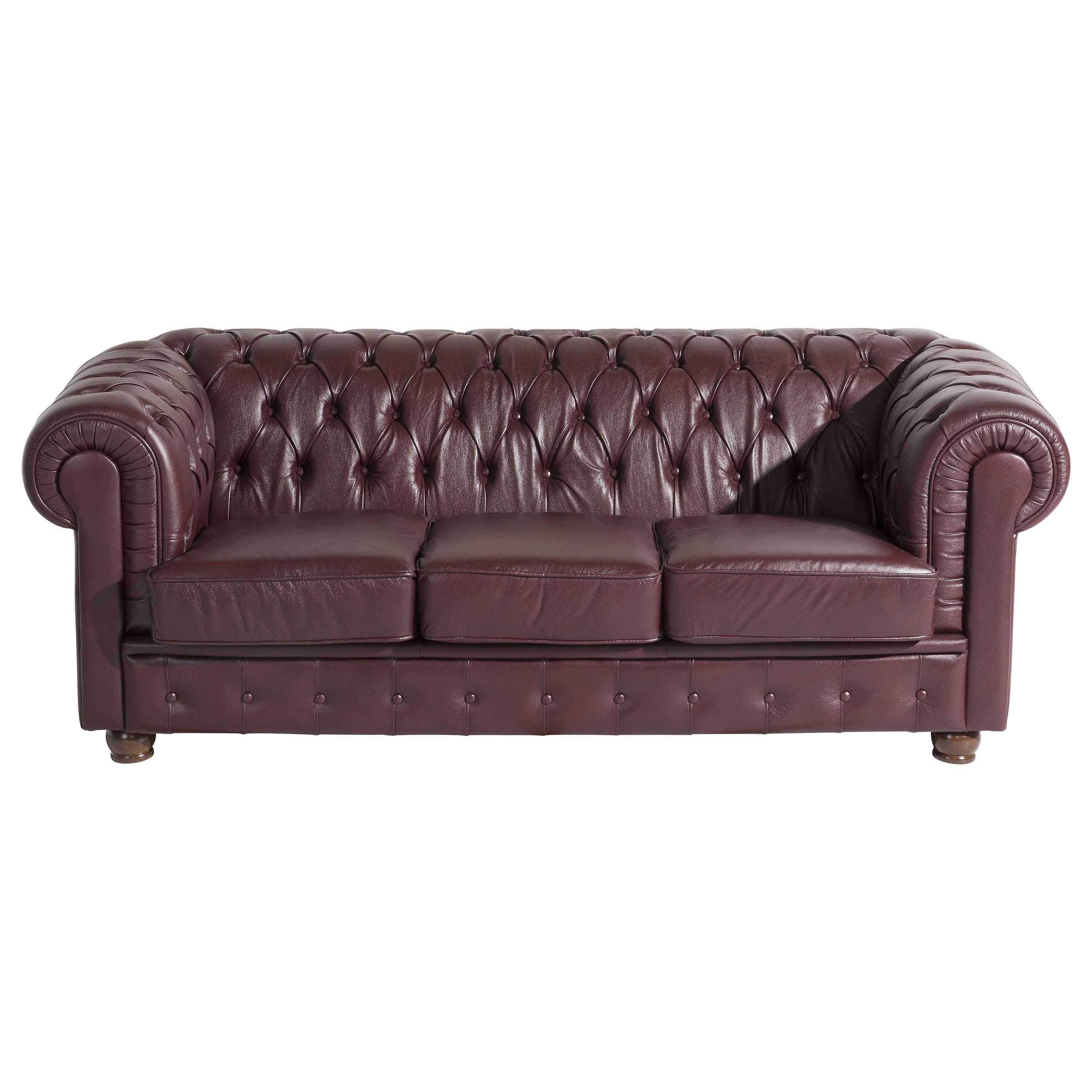 Max Winzer® Chesterfield-Sofa Bridgeport 3-Sitzer, mit edler Knopfheftung, geschwungene Armlehnen
