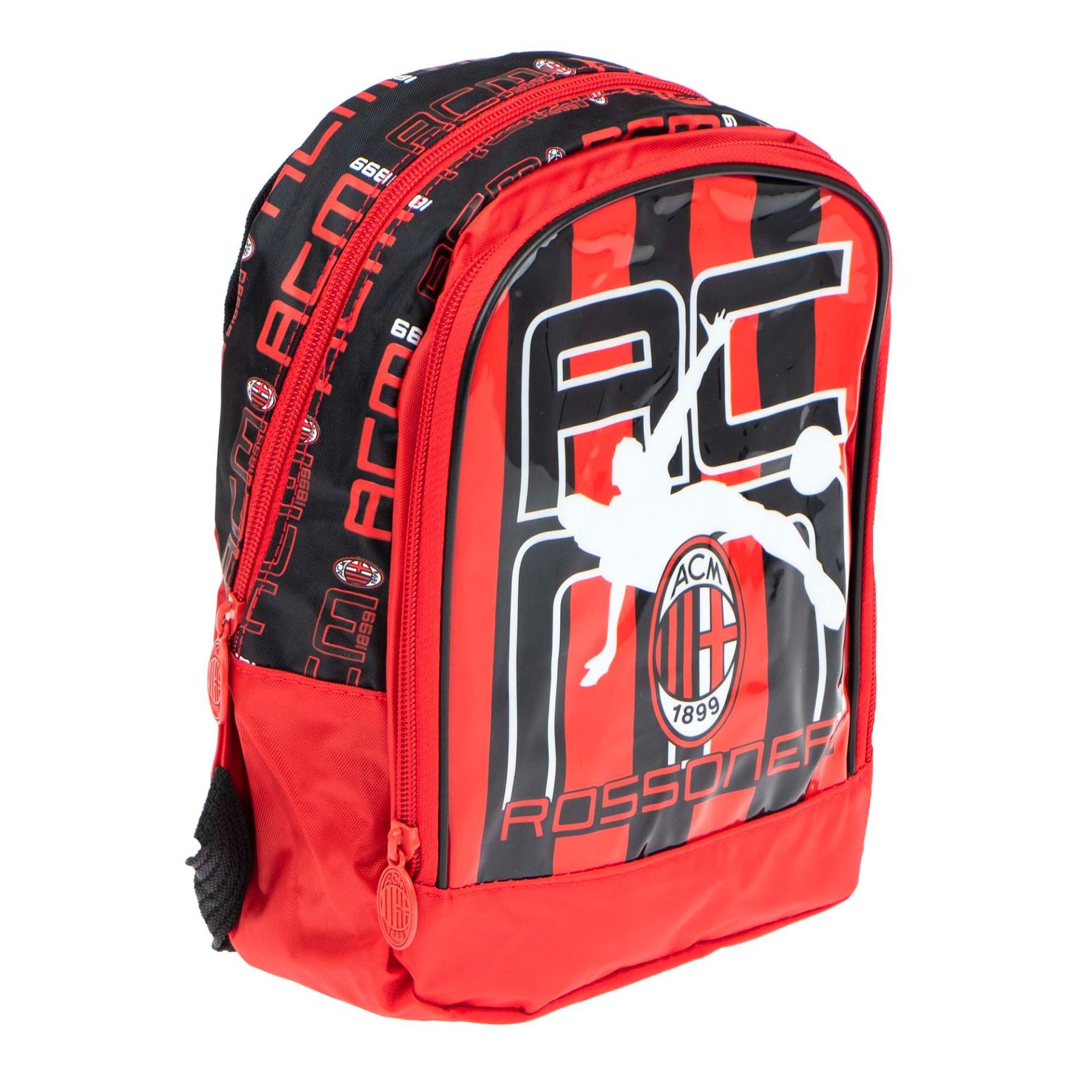 COFI 1453 Kinderrucksack A.C. Milan Fan Rucksack 27 cm Ideal für Schule und Ausflüge