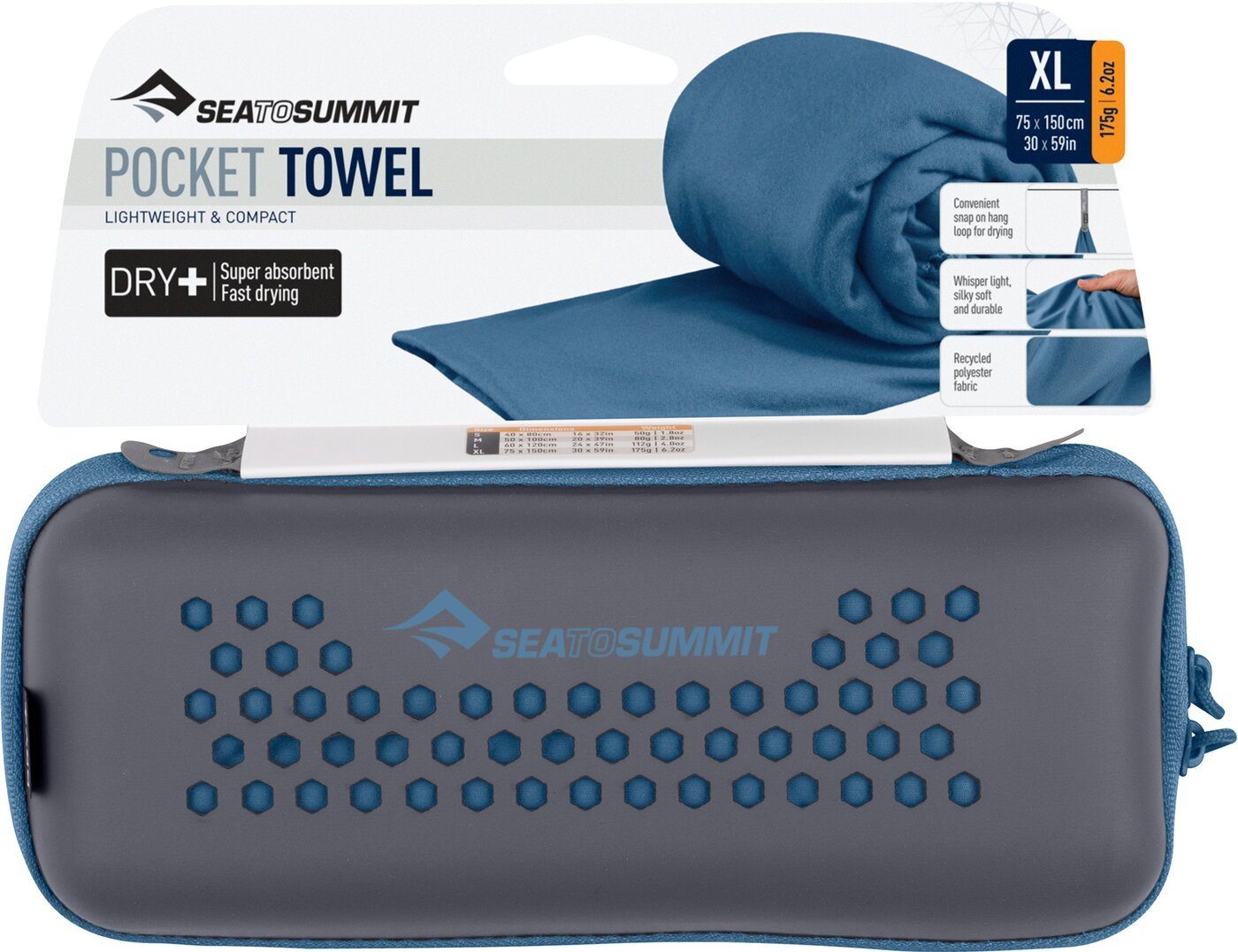 Handtuch MOONLIGHT to summit Towel Pocket sea
