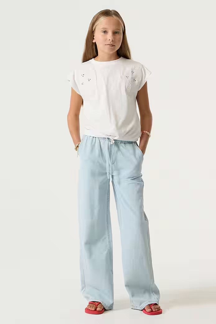 Garcia Blusenshirt Mädchen T-Shirt mit Stickerei, kurzarm & bequem