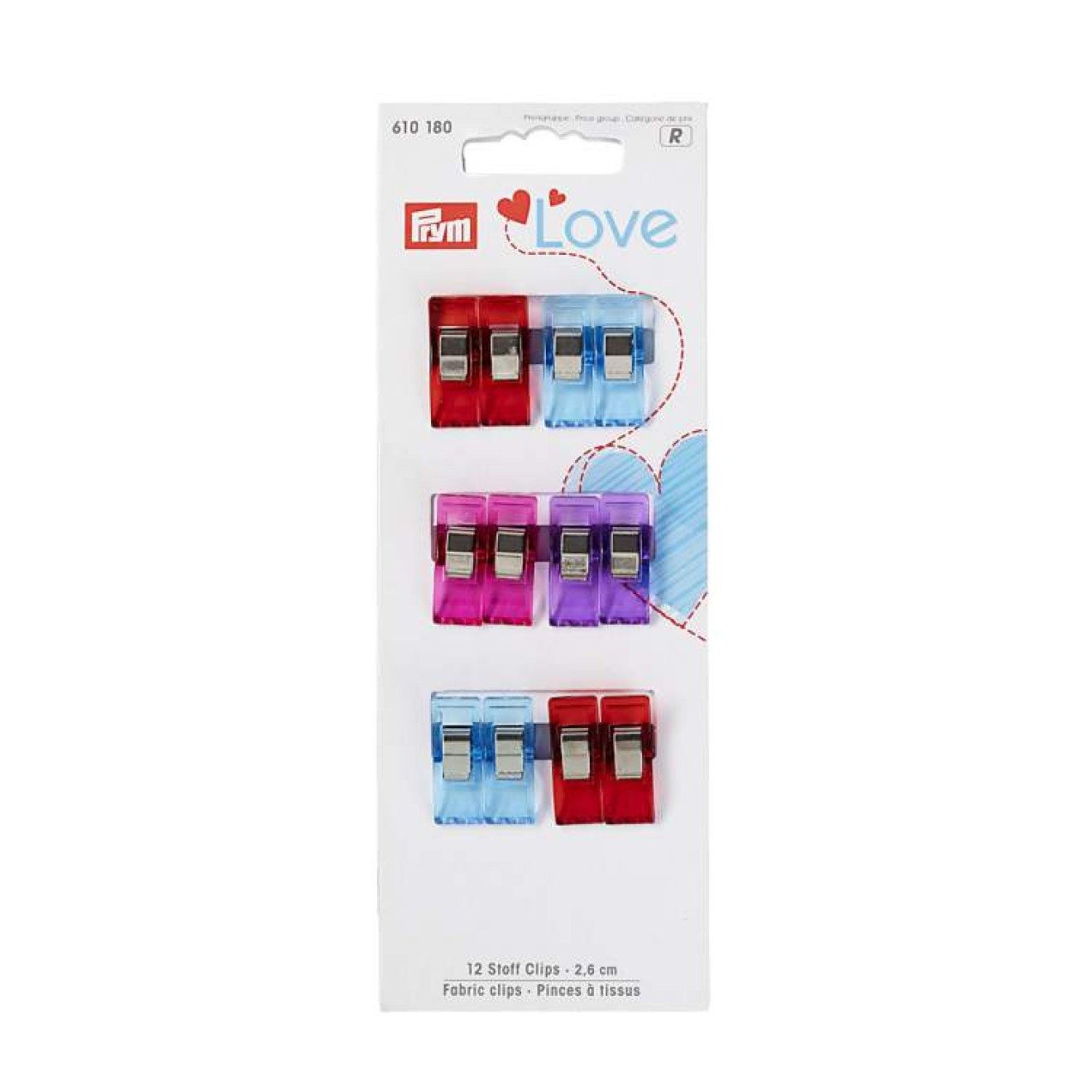 Prym Stricknadeln Stoff Clips 2,6 cm 12 St