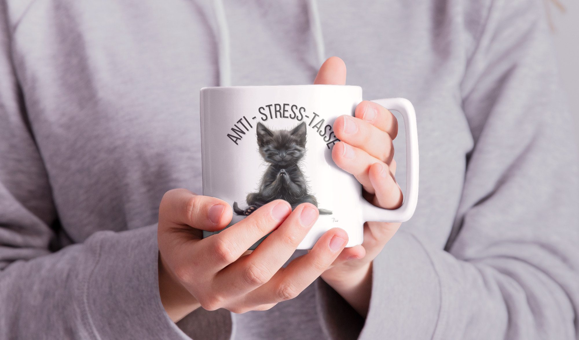 WS-Trend Tasse Anti Stress Baby Katze Kätzchen Kaffeetasse Teetasse Geschenkidee, 1-tlg., Keramik