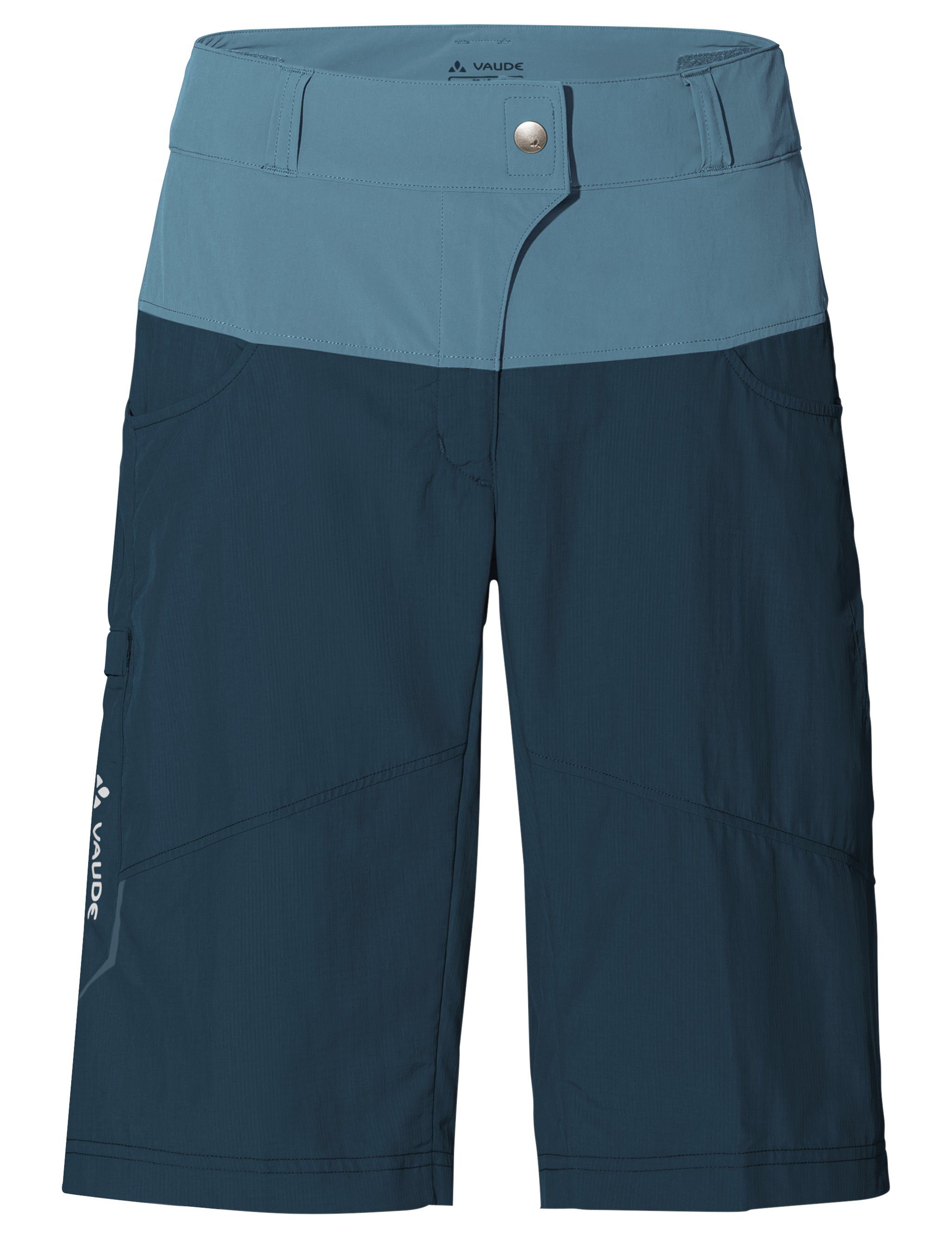 VAUDE Funktionshose Women's Qimsa Shorts (1-tlg) Grüner Knopf dark sea uni