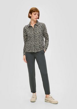 s.Oliver Langarmshirt Bluse aus Baumwollstretch