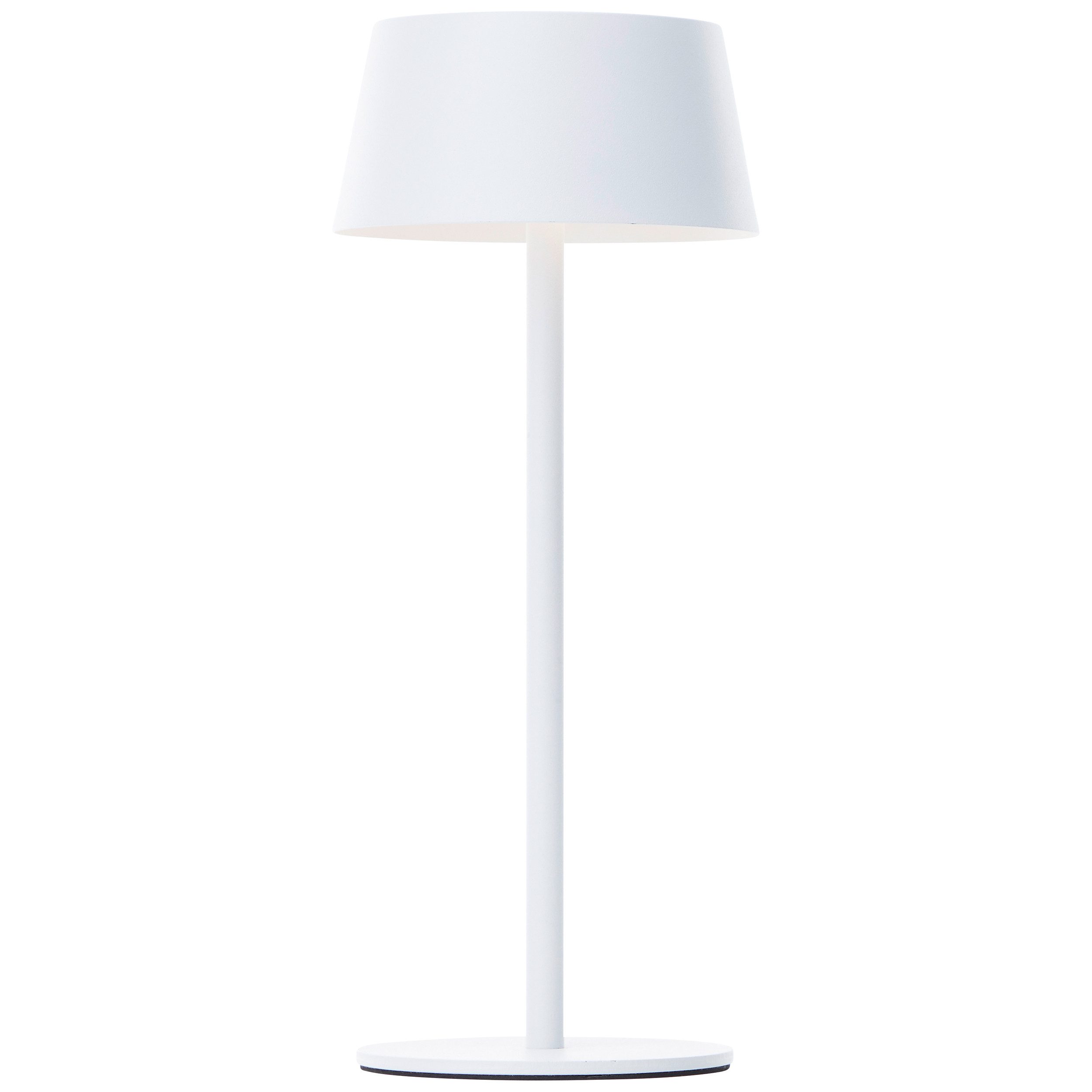 Brilliant LED Außen-Tischleuchte Picco, Dimmfunktion, LED fest integriert, Warmweiß, Solar und per USB ladbar, 30 cm, 300 lm, 3000 K, IP44, Metall, weiß