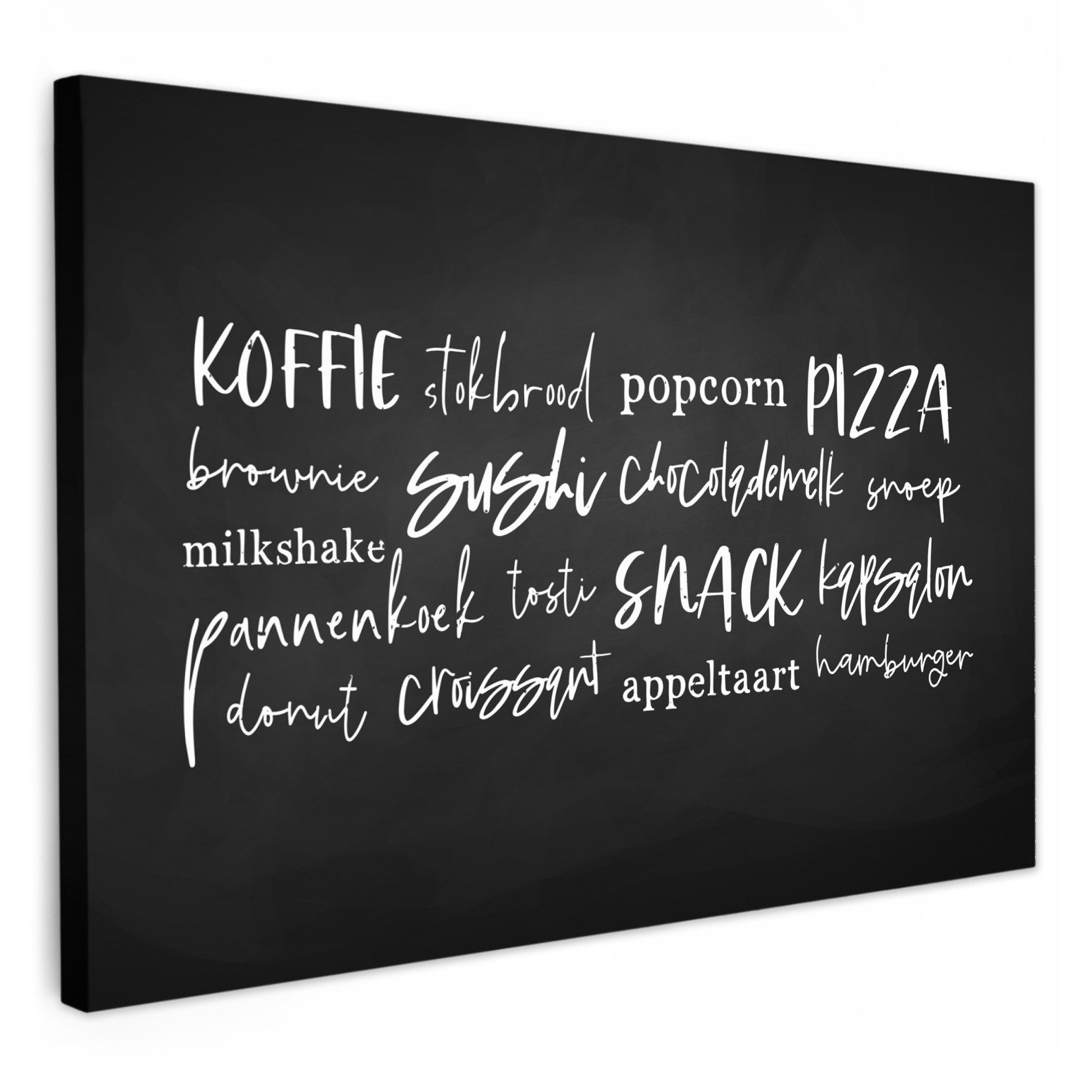 OneMillionCanvasses® Leinwandbild Essen - Speisekarte - günstig online kaufen