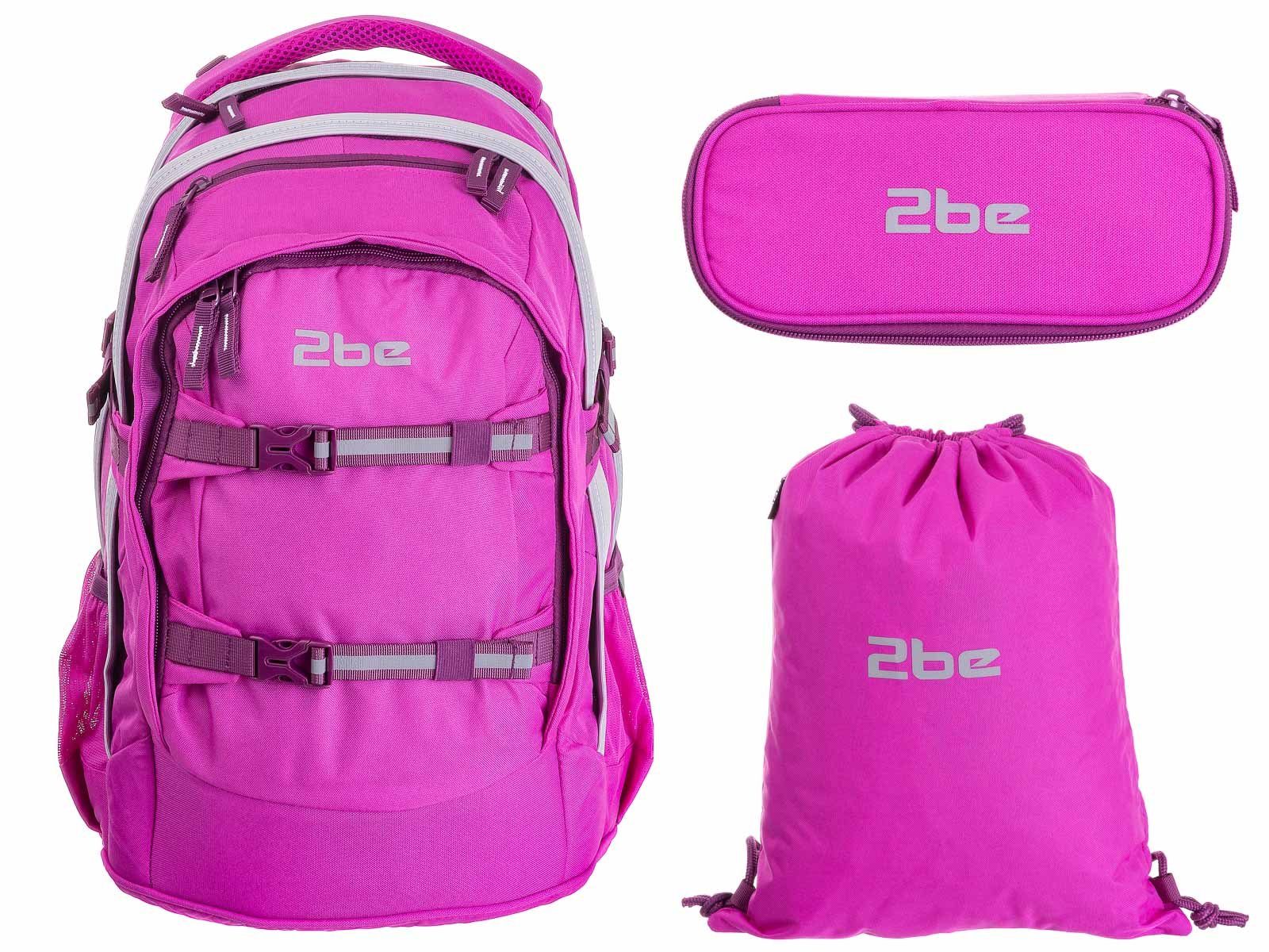 Schulrucksack Schulrucksack-Set (Set, 4-tlg., inkl. Regencape, Inkl. Schulrucksack, inkl. Schlampermäppchen, inkl. Sportbeutel), inkl. Regencape, Turnbeutel und Schlampermäppchen