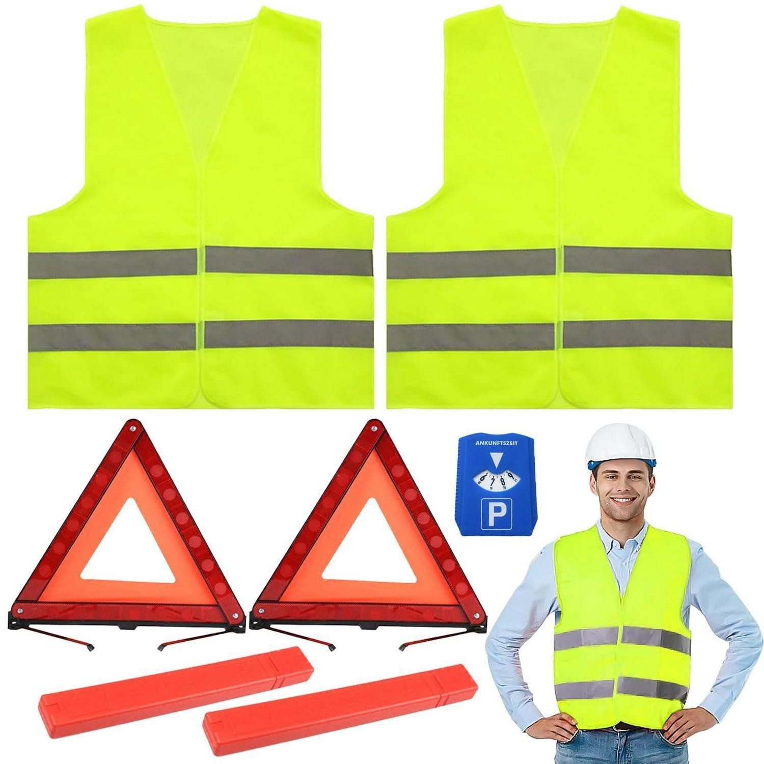 LuxusKollektion Warndreieck Warnweste Warndreieck Parkschild Verkehrssicherheitsset Auto 2