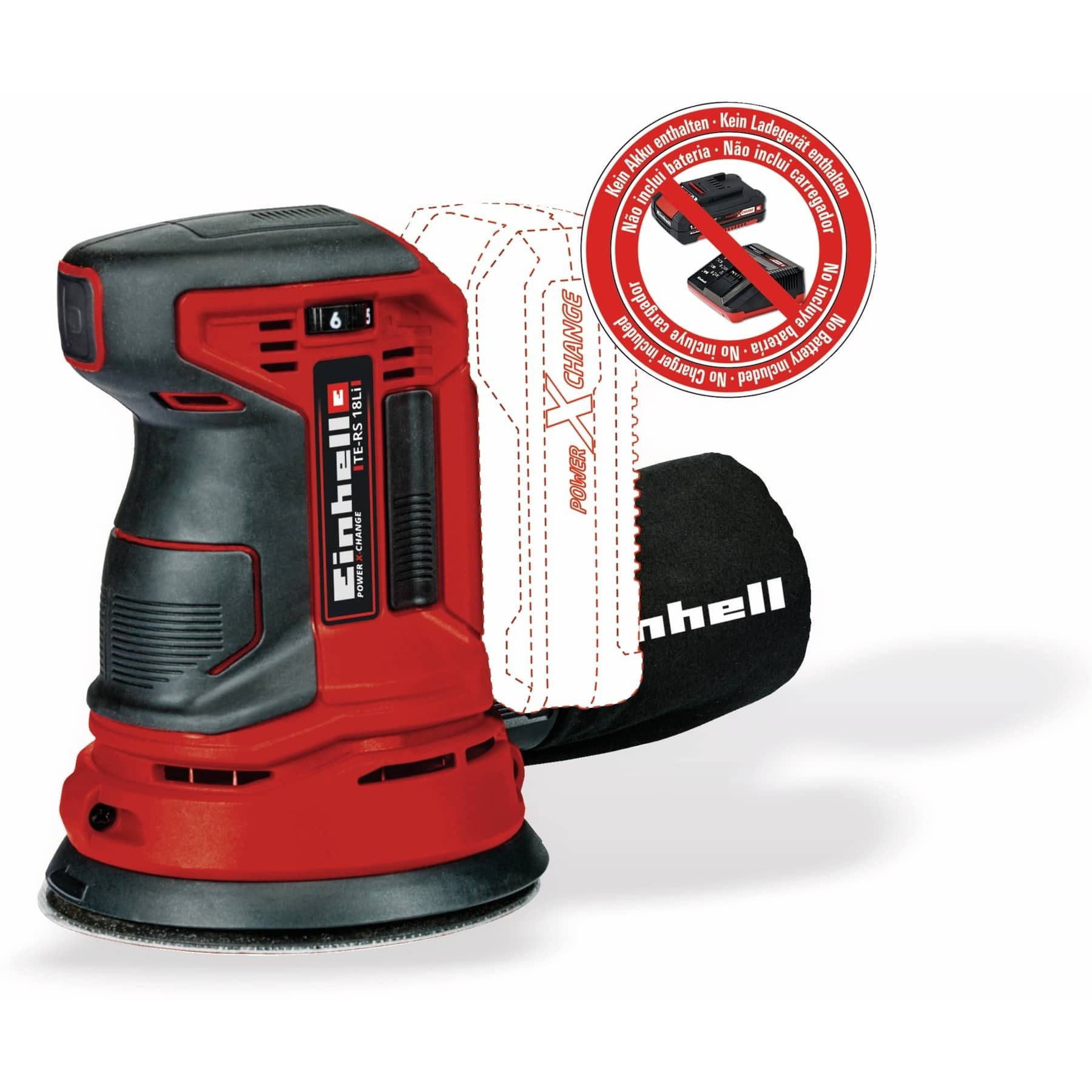 Einhell Akku-Exzenterschleifer EINHELL Akku-Exzenterschleifer TE-RS 18 Li Kit (1x 4,0 Ah)