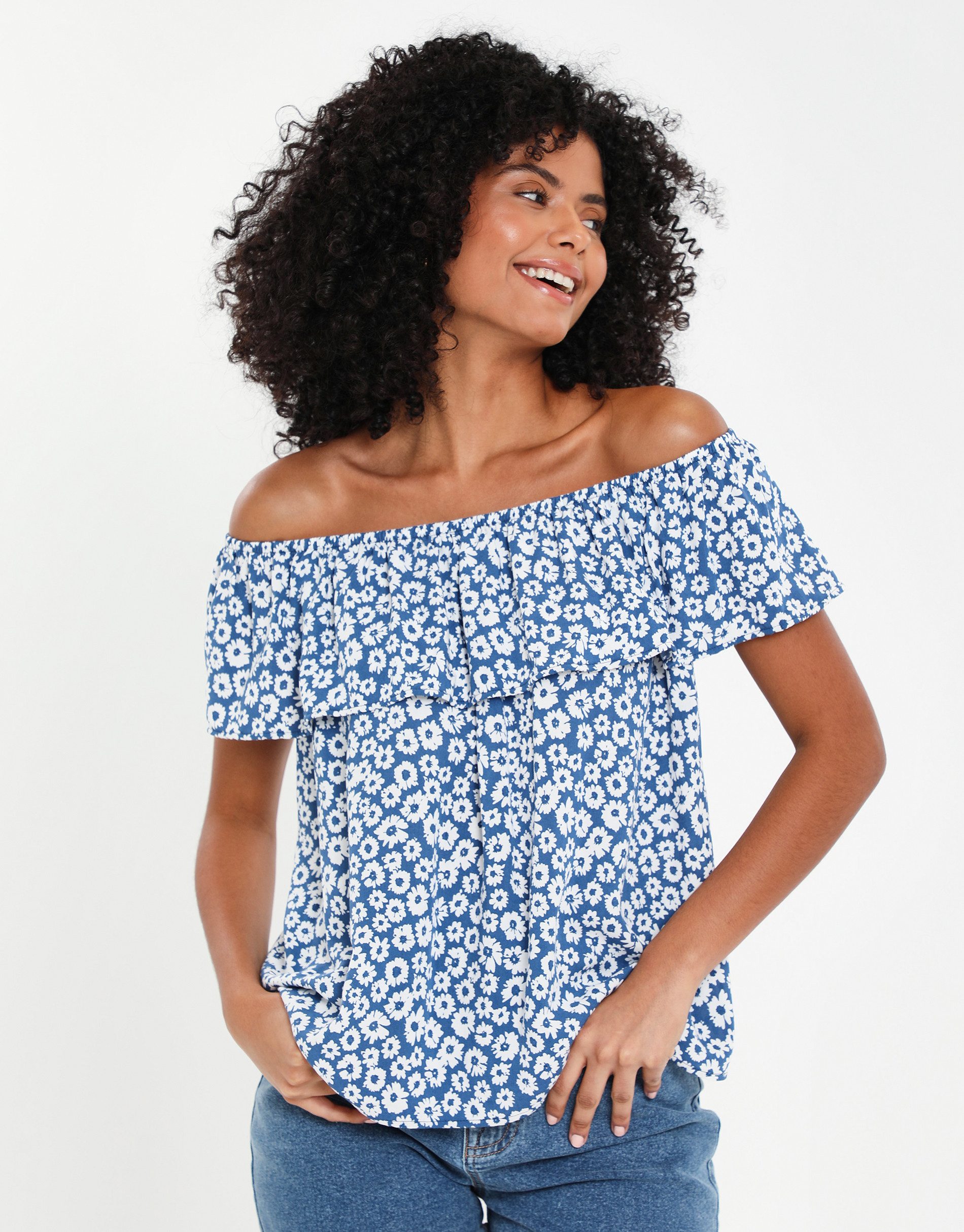 Threadbare Blusentop THB Coronation Bardot Top im sommerlichen Look günstig online kaufen