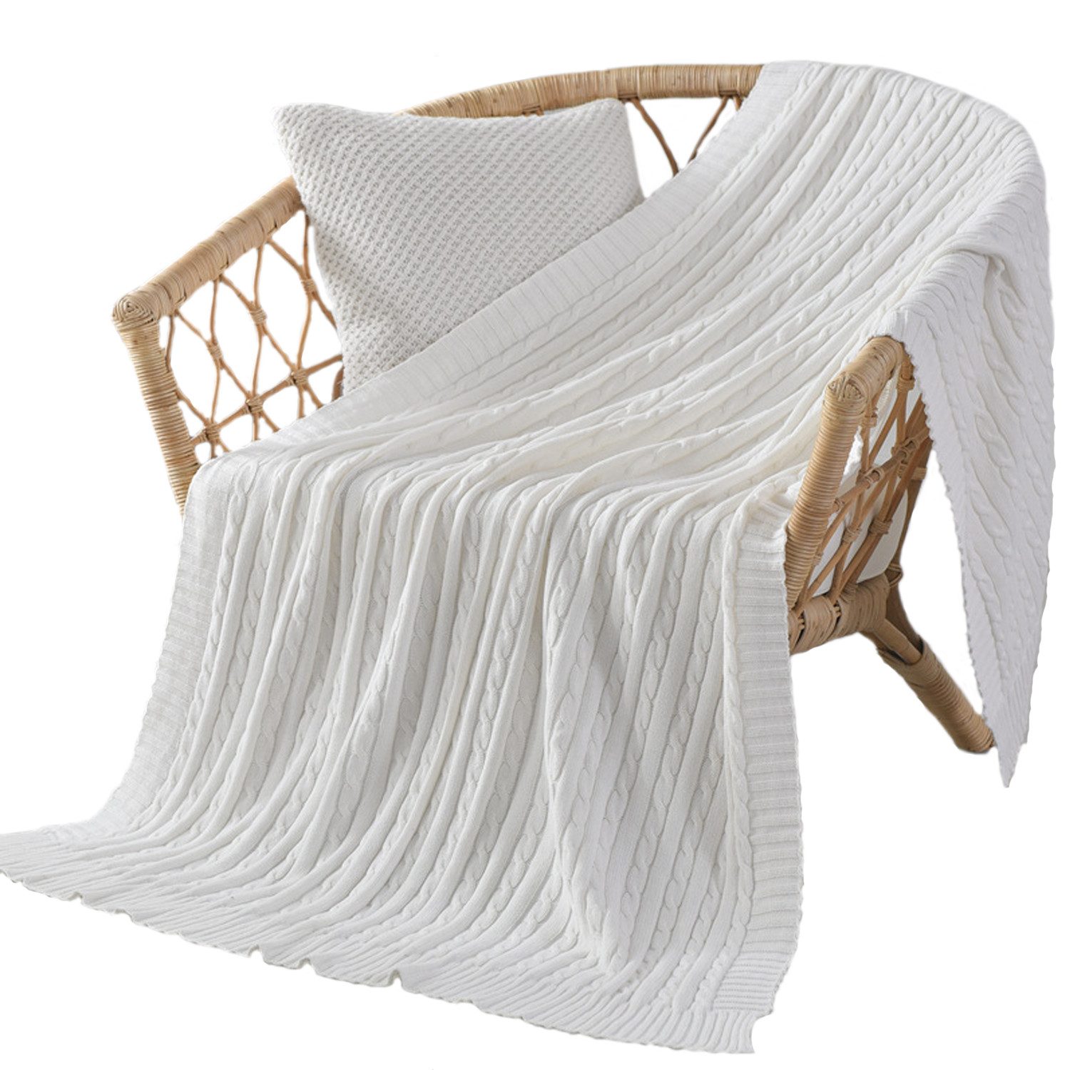 Einschlagdecke Weiche gestrickte Wolldecke, Sofadecke, Schlafdecke, günstig online kaufen