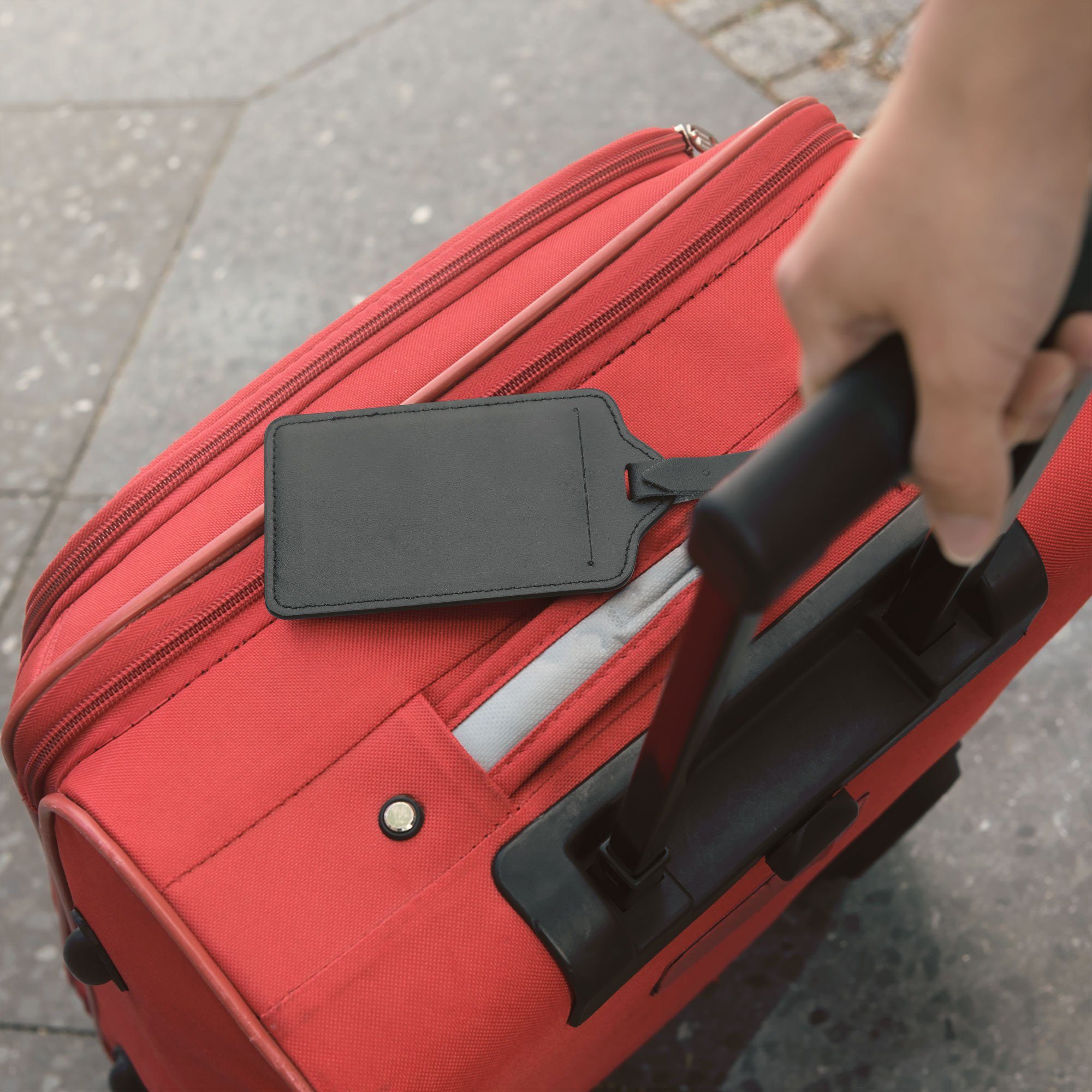 kwmobile Kofferhülle 2x Kofferanhänger Koffer Tag, Namensschild Schulranzen Gepäck Anhänger - Reise Gepäckanhänger