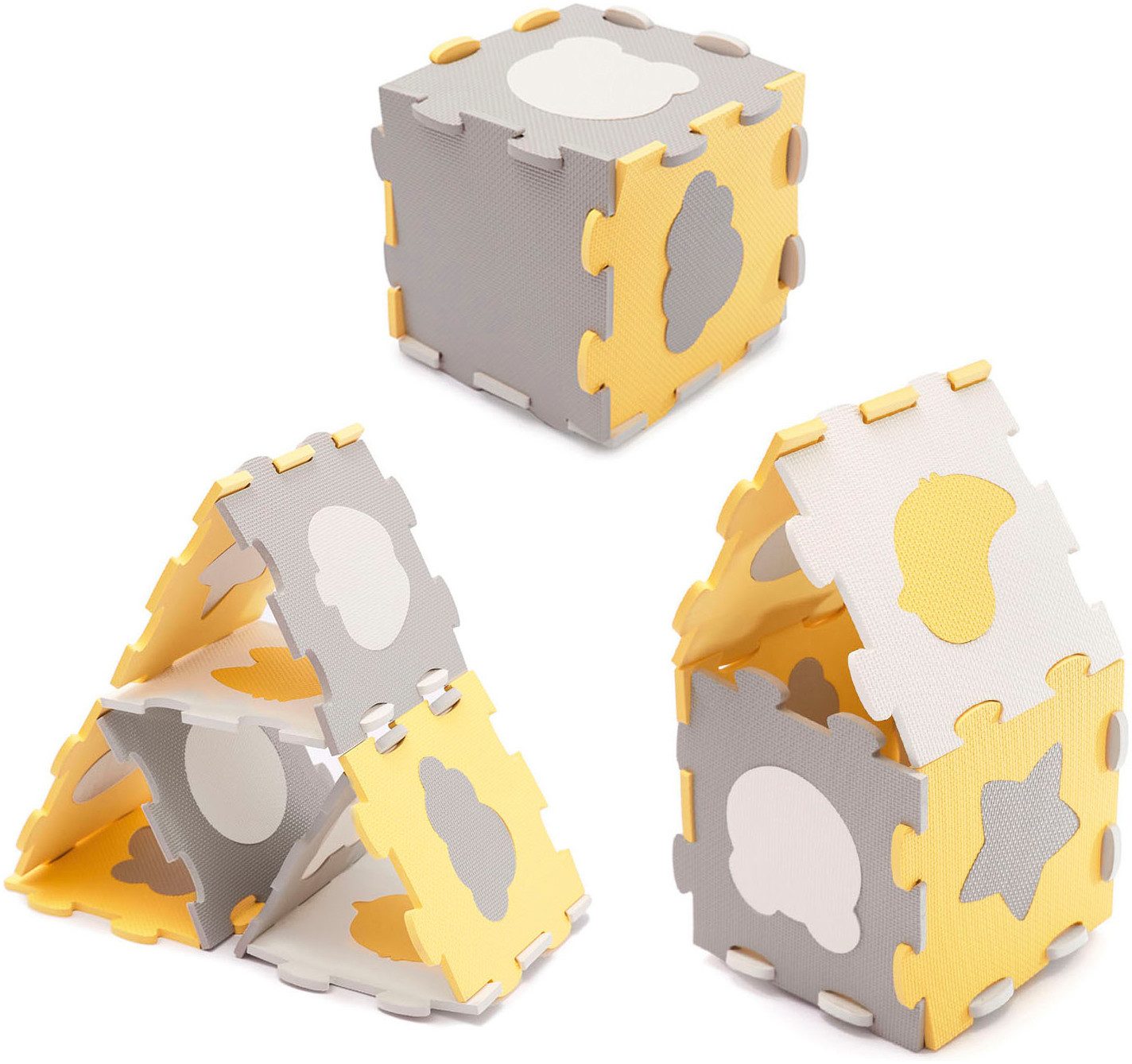 Kinderkraft Spielmatte Schaumstoff-Puzzlematte LUNO SHAPES günstig online kaufen
