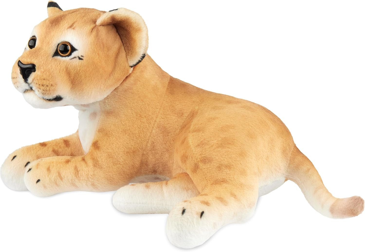 BRUBAKER Kuscheltier Löwe - 30 cm Stofftier - Baby Plüschtier (1-St., Raubkatze Liegend), Kinder Plüsch Spielzeug