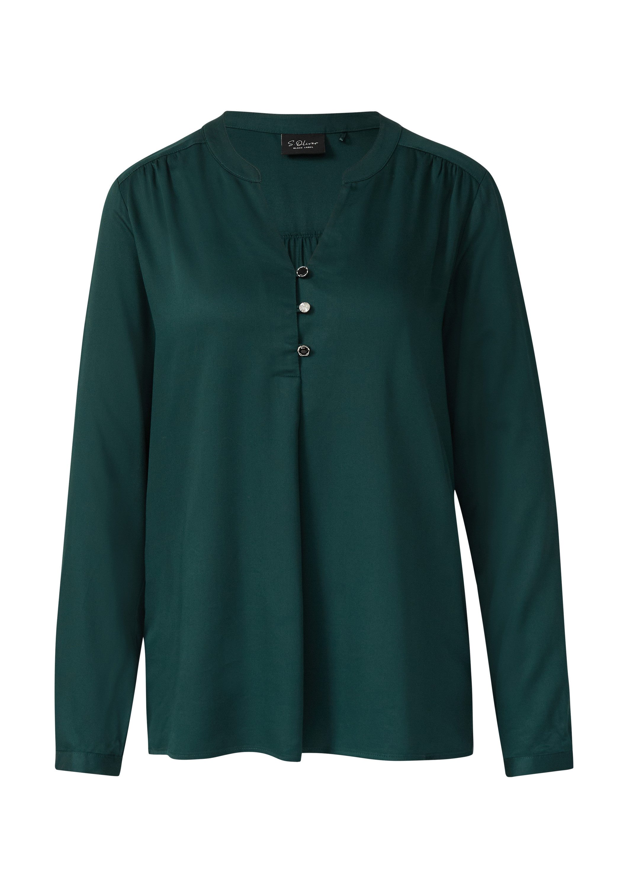 s.Oliver Langarmbluse Bluse Tunikabluse aus Viskose mit Zierknöpfen günstig online kaufen
