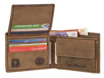 Greenburry Geldbörse Vintage, Lederbörse, Herrenbörse, Portemonnaie, RFID-Schutz