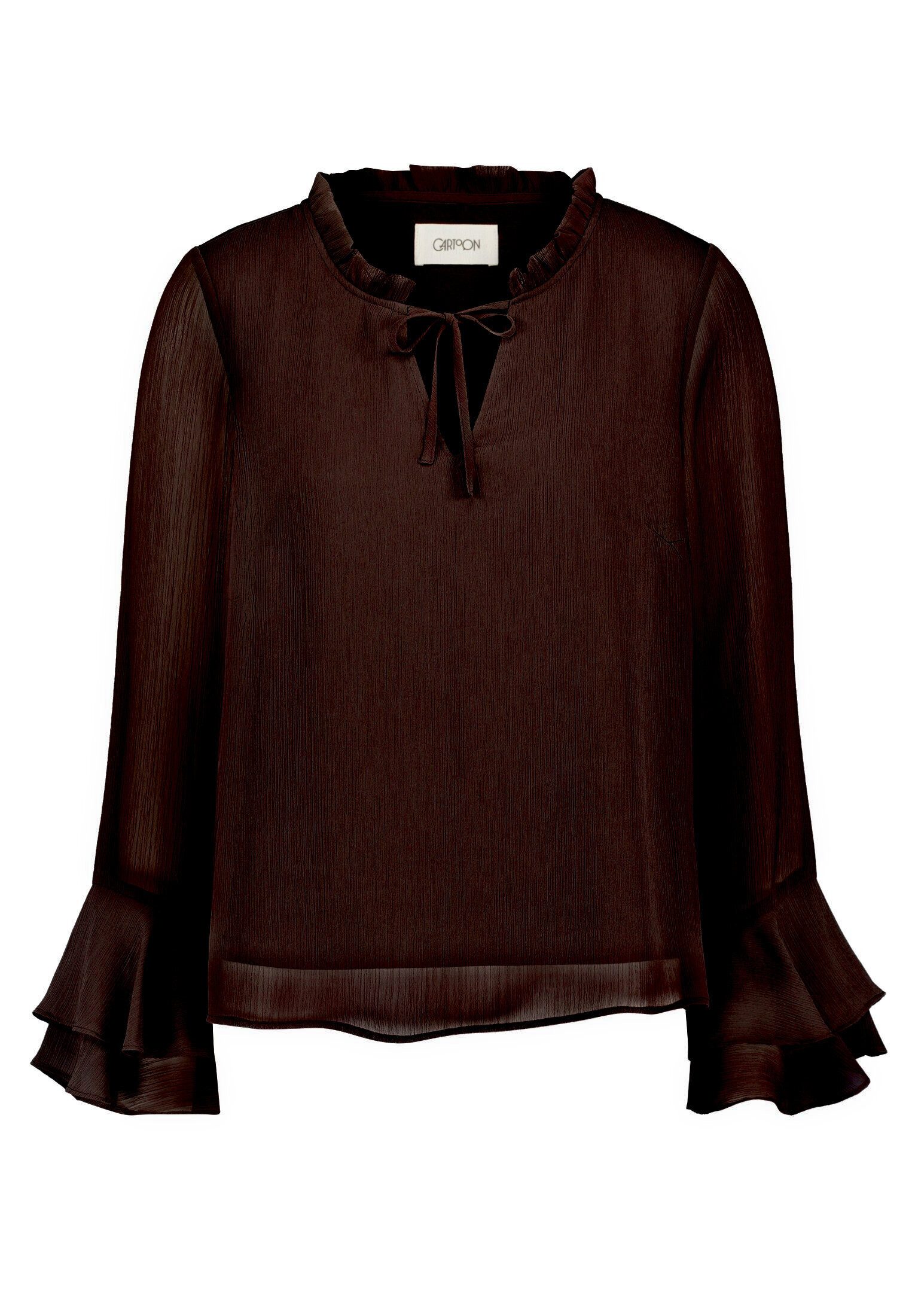 Cartoon Schlupfbluse Damen mit Volant