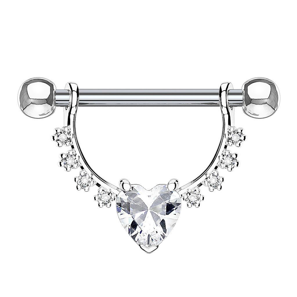 Taffstyle Intimpiercing Brustwarzenpiercing Barbell beweglich Kristall günstig online kaufen