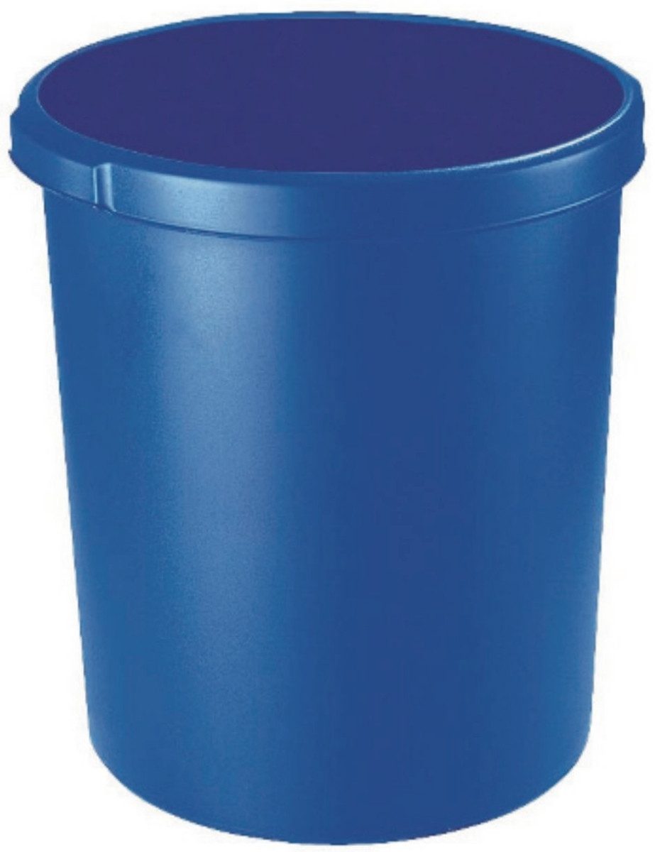 Papierkorb Papierkorb Standard mit Griffmulden 30 Liter blau (6 Stück)