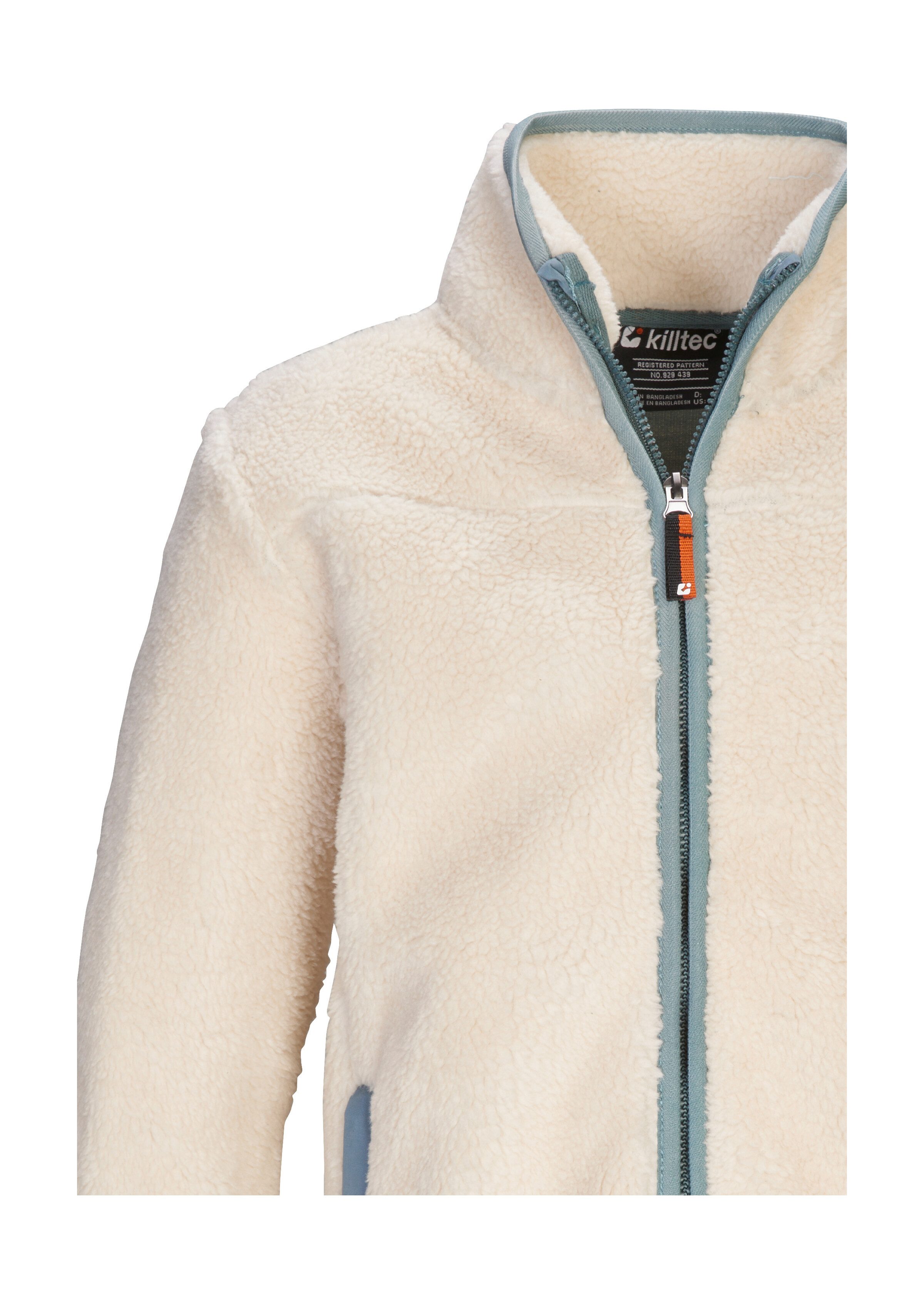 Killtec Fleecejacke KOW 241 BYS FLC JCKT Weiche Sherpa Fleecejacke mit Kinnschutz und Stehkragen