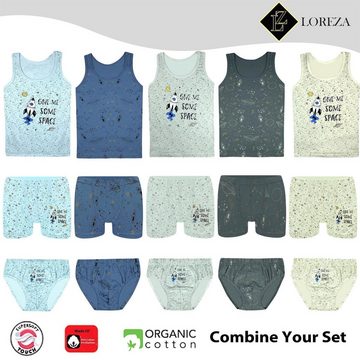 LOREZA Slip 5er Set Jungen Slips - Space - Bunt (Set, 5-St)