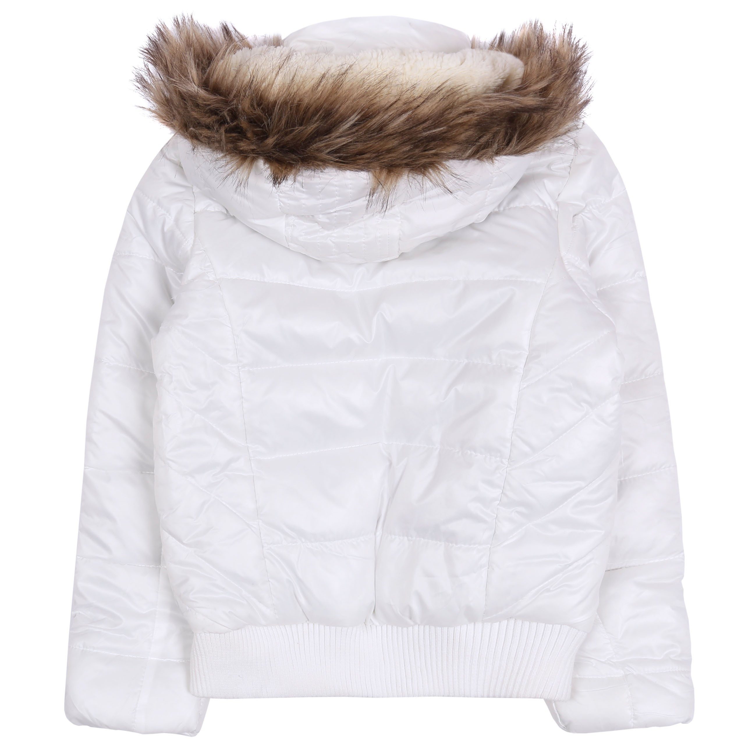 Sarcia.eu Sakko mit Kapuze Weiße, gefütterte Herbstjacke 9-10 Jahre