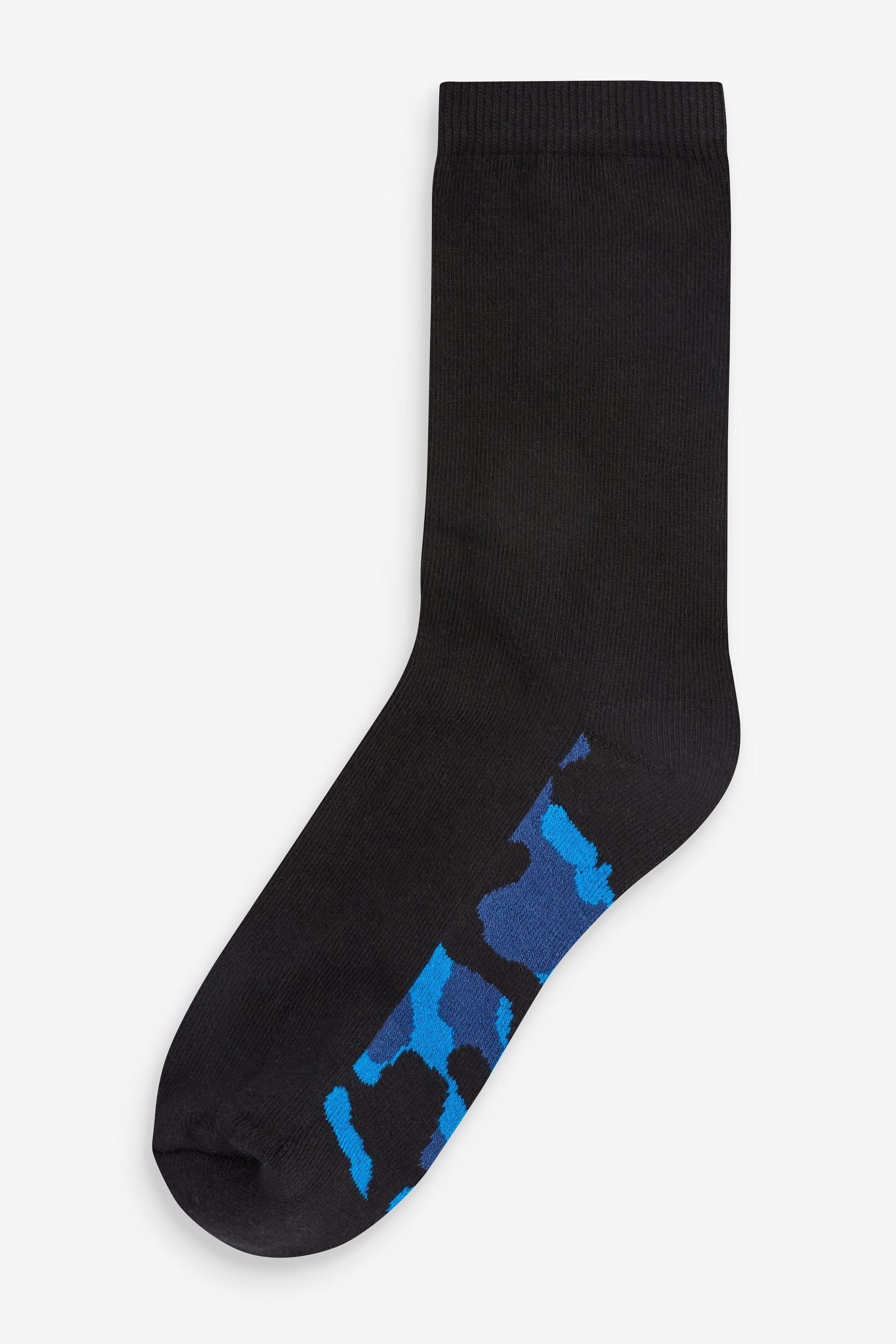 Next Black Camouflage Footbed Kurzsocken Cushioned (1-Paar)