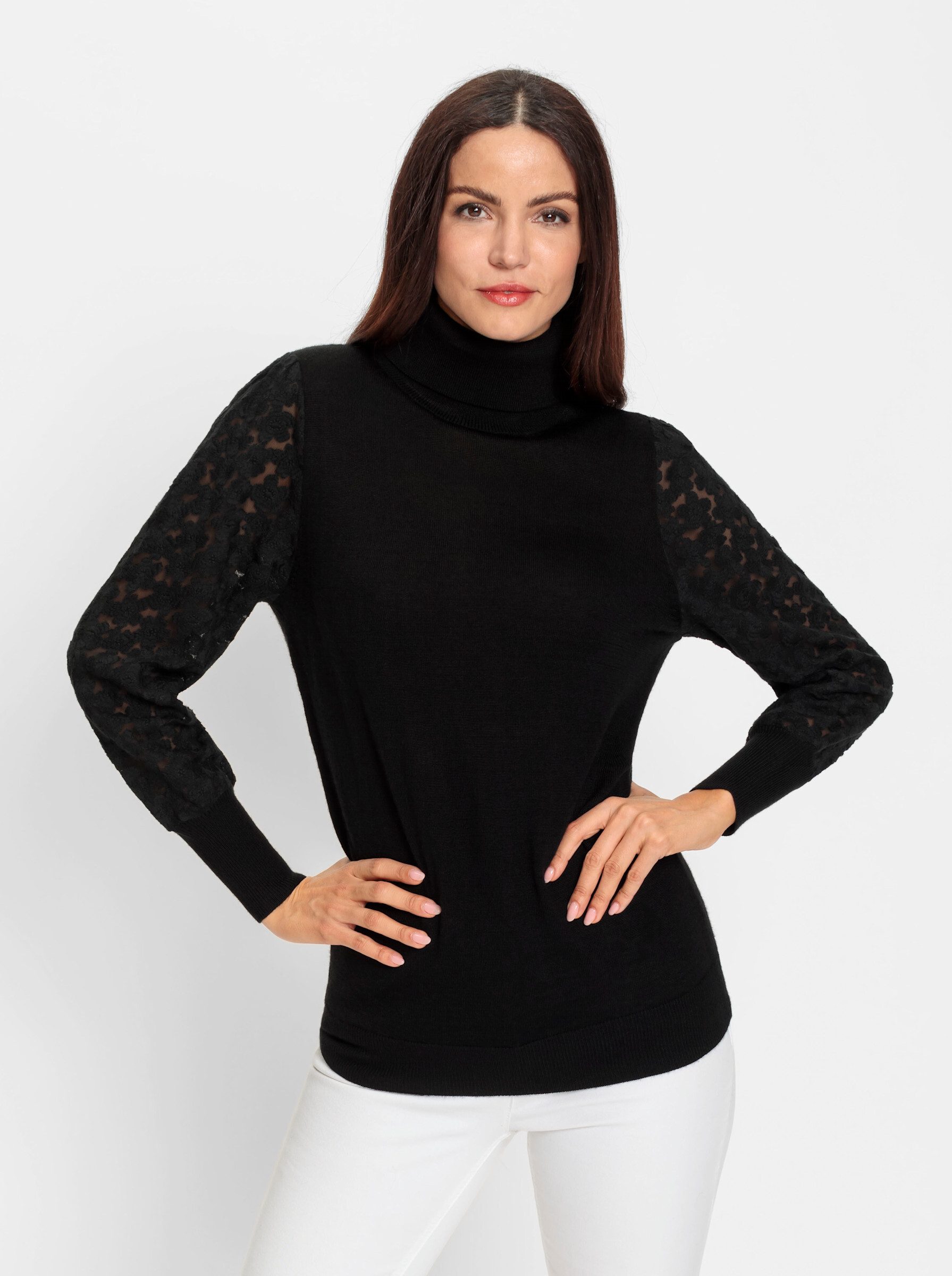 Strickpullover Rollkragen-Pullover