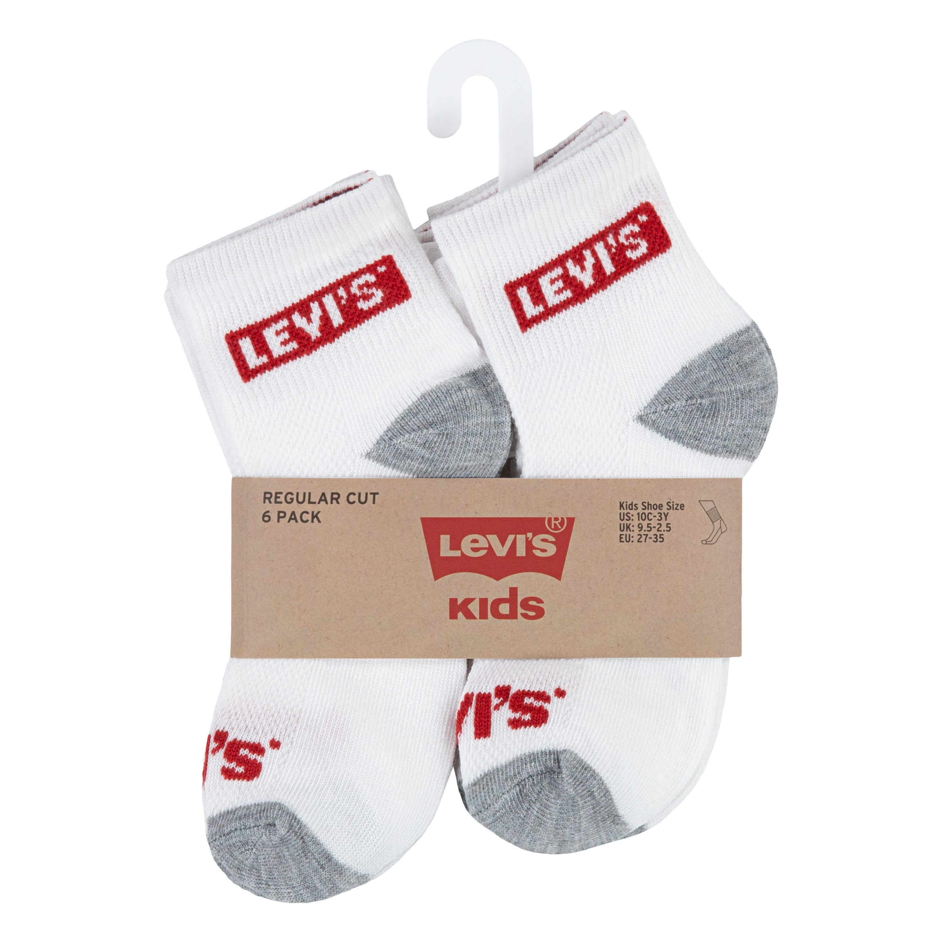 Levi's® Kids Kurzsocken LHN BOX TAB LOW CUT 6PK MarkeL (Packung, 6-Paar) UNISEX