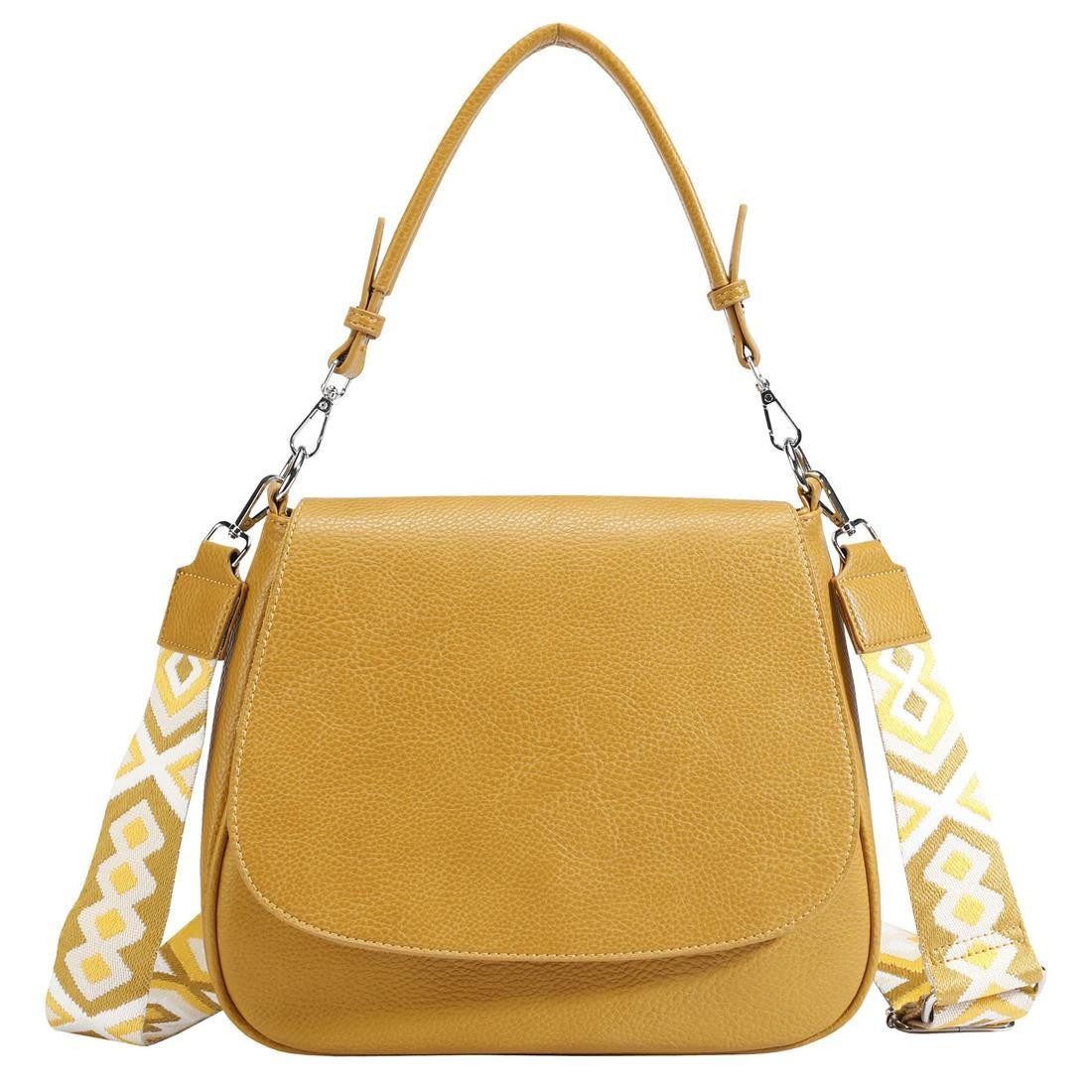 Schultertasche DAMEN TASCHE SHOPPER Umhängetasche Crossover Überschlagtasche BodyBag