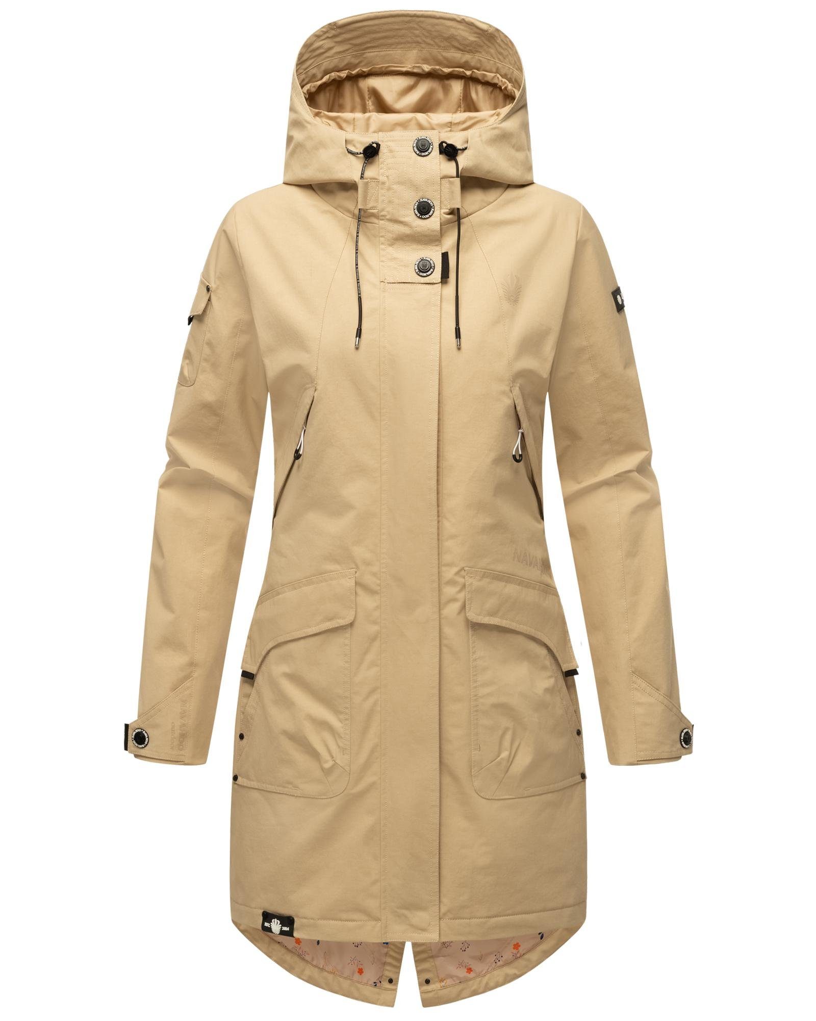 Navahoo Outdoorjacke Pfefferschote moderne Damen Übergangsjacke mit Kapuze