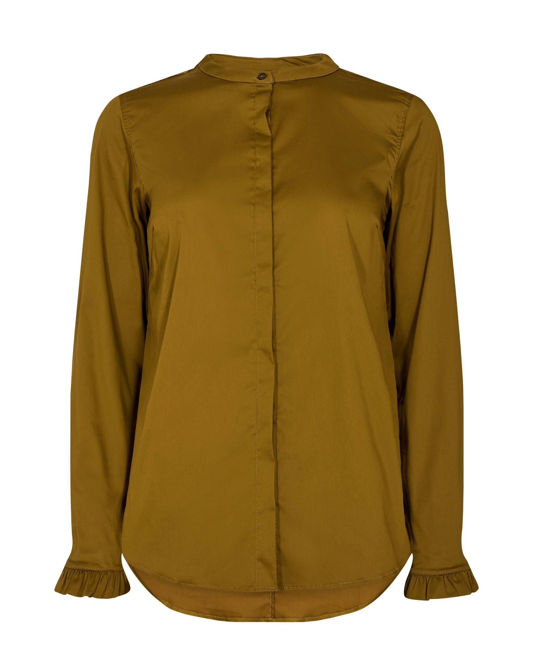Mos Mosh Klassische Bluse Damen Bluse "Mattie" Langarm (1-tlg), Material:  Obermaterial: 67% Baumwolle, 28% Polyamid, 5% Elasthan