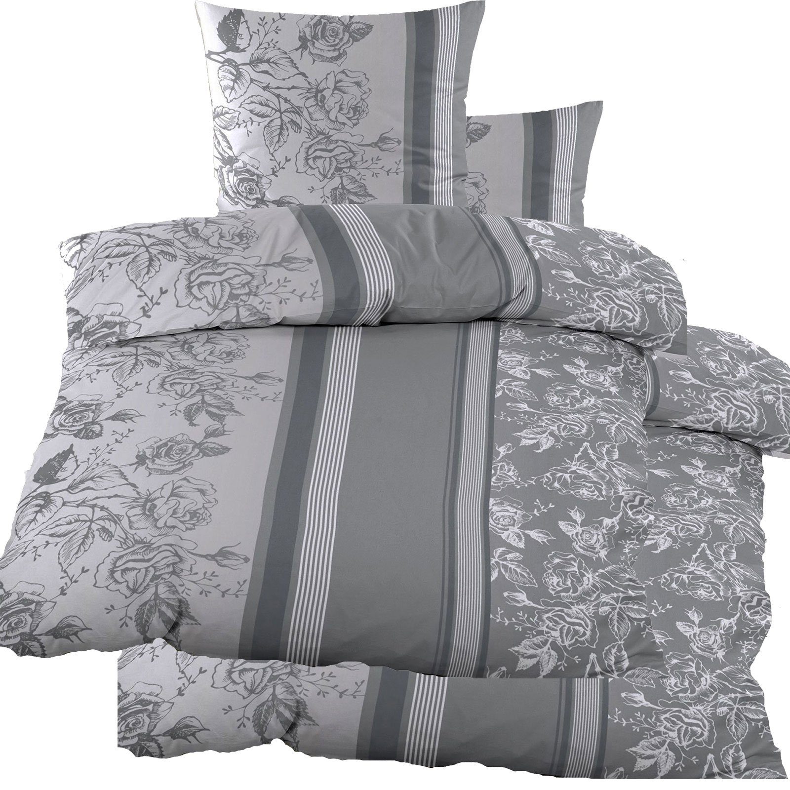 KH-Haushaltshandel Bettwäsche 4-tlg. Biber Winter Bettwäsche 2x (135 x 200 günstig online kaufen