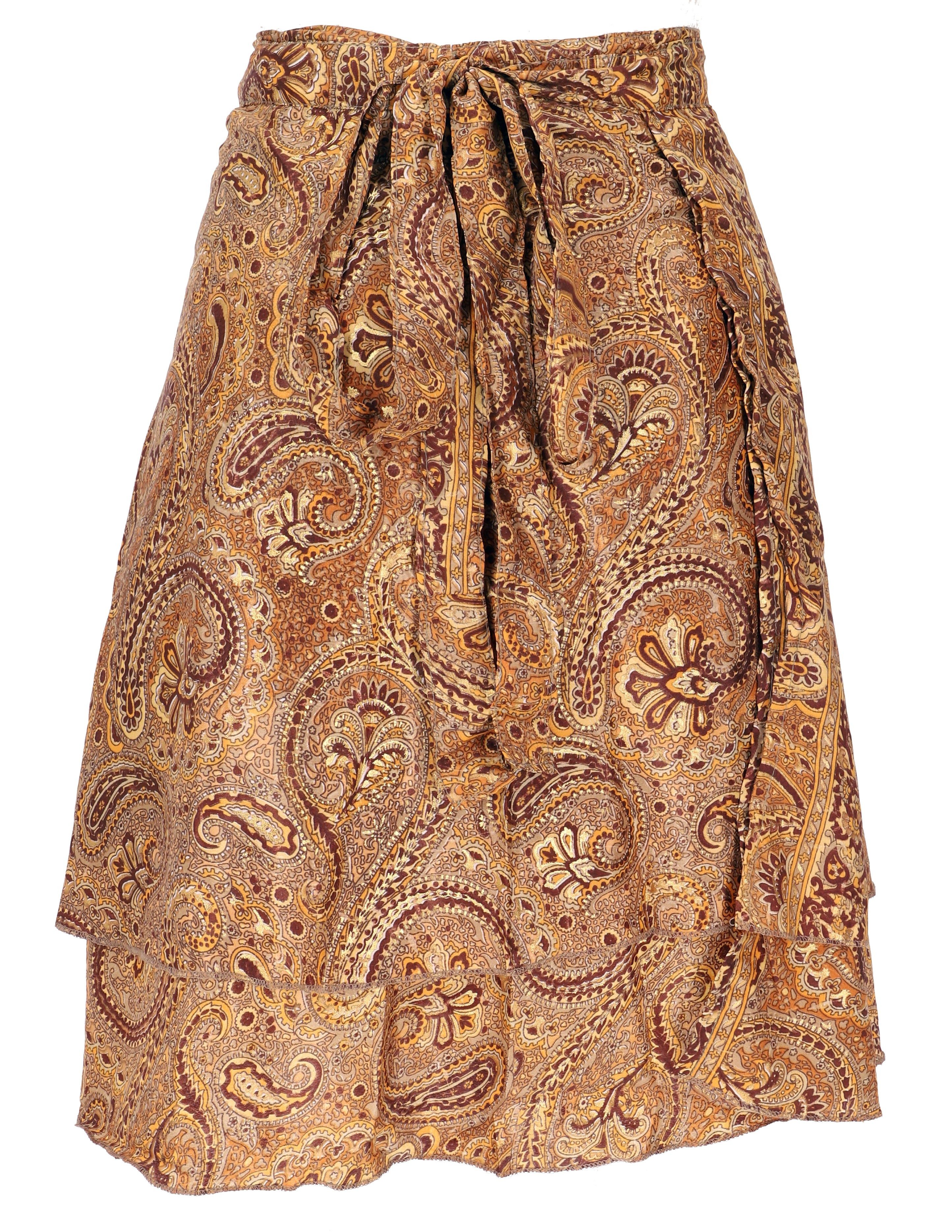 Guru-Shop Minirock Kurzer wandelbarer Wickelrock, Boho Minirock.. alternative Bekleidung