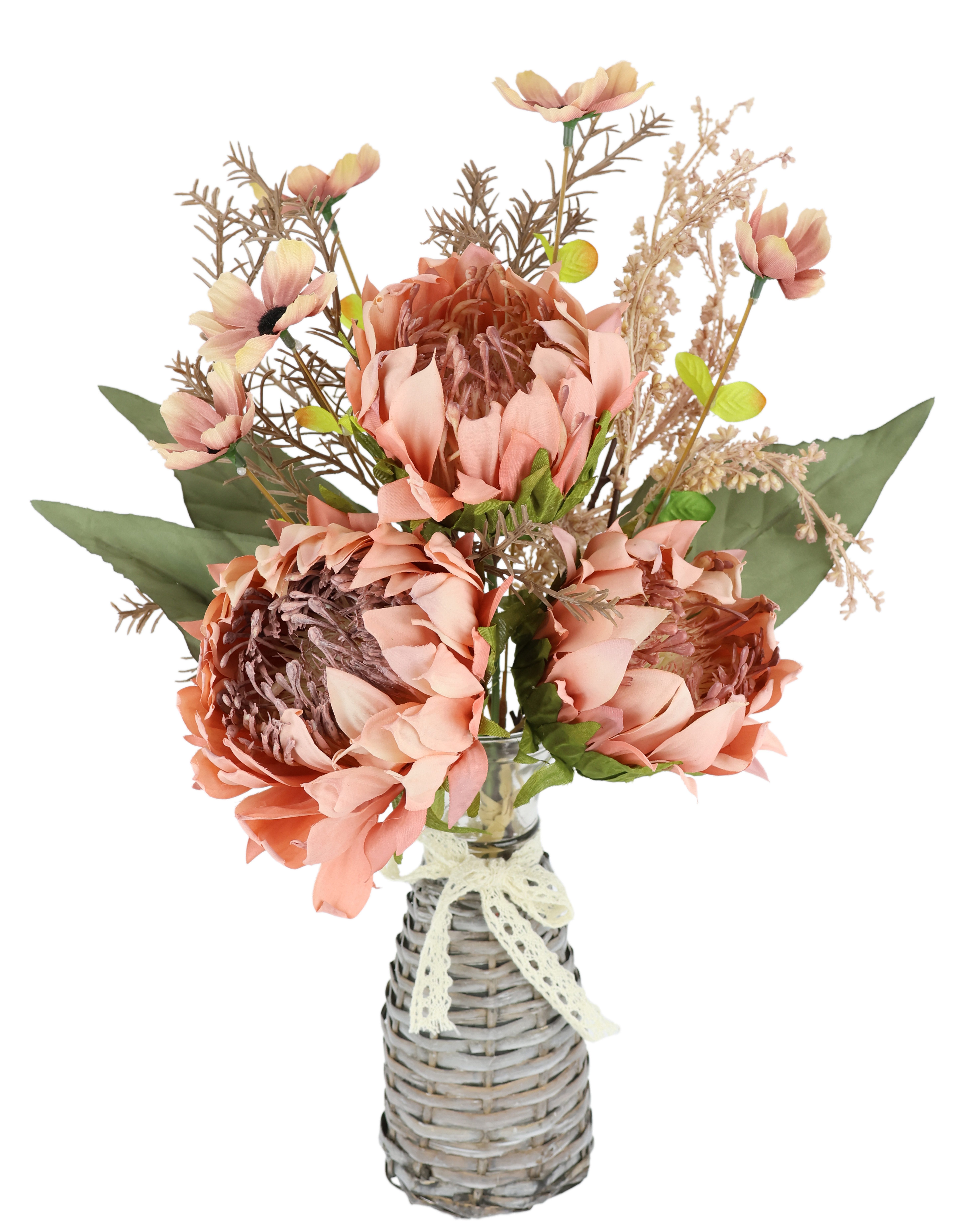 Kunstblume Protea Strauß in Vase, I.GE.A., Höhe 45 cm, Artischocken Blumens günstig online kaufen