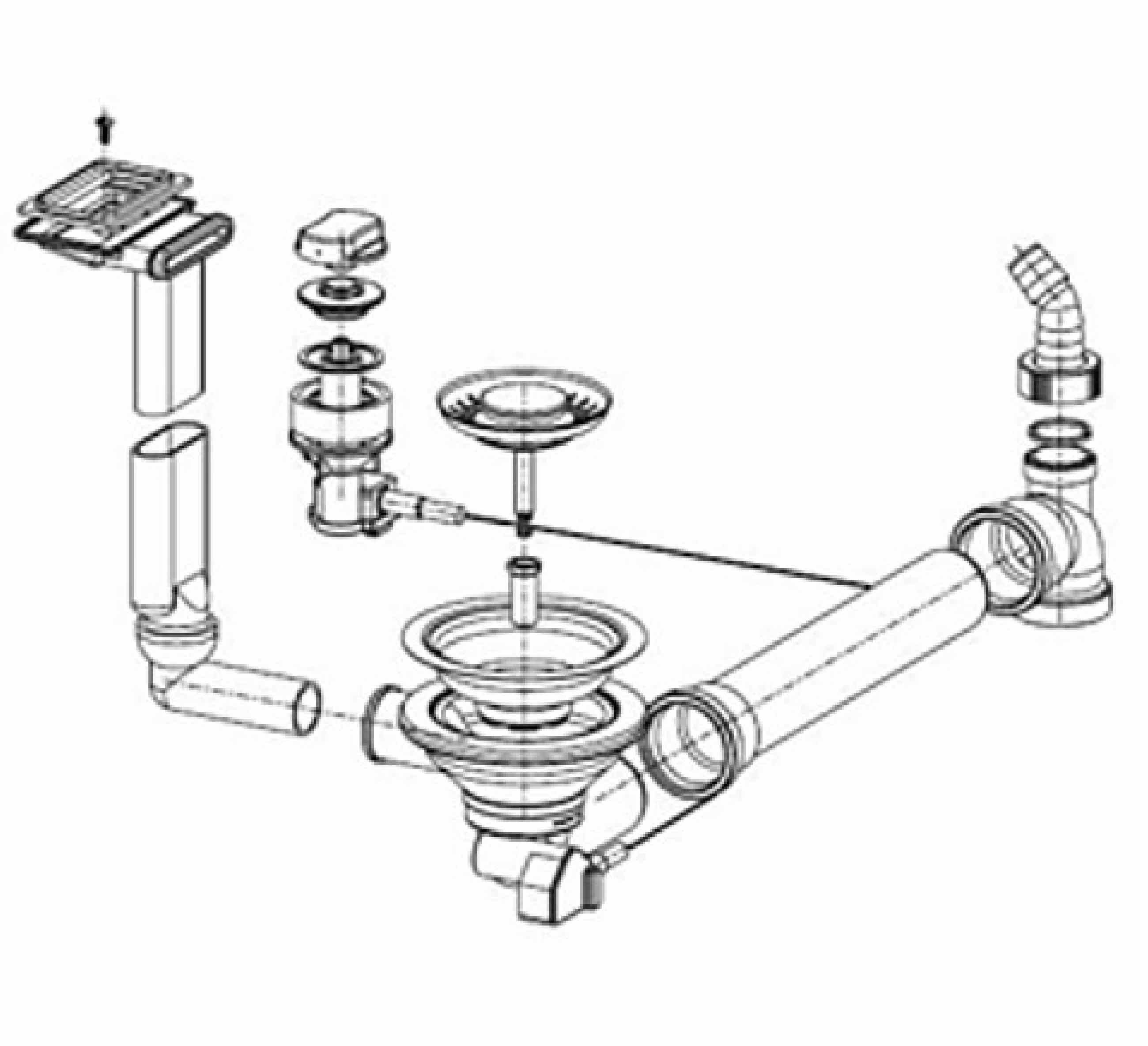 FRANKE Einbauspüle FRANKE Ab- Überlaufgarnitur Spüle Euroform EFX 614-78 / Excenterventil