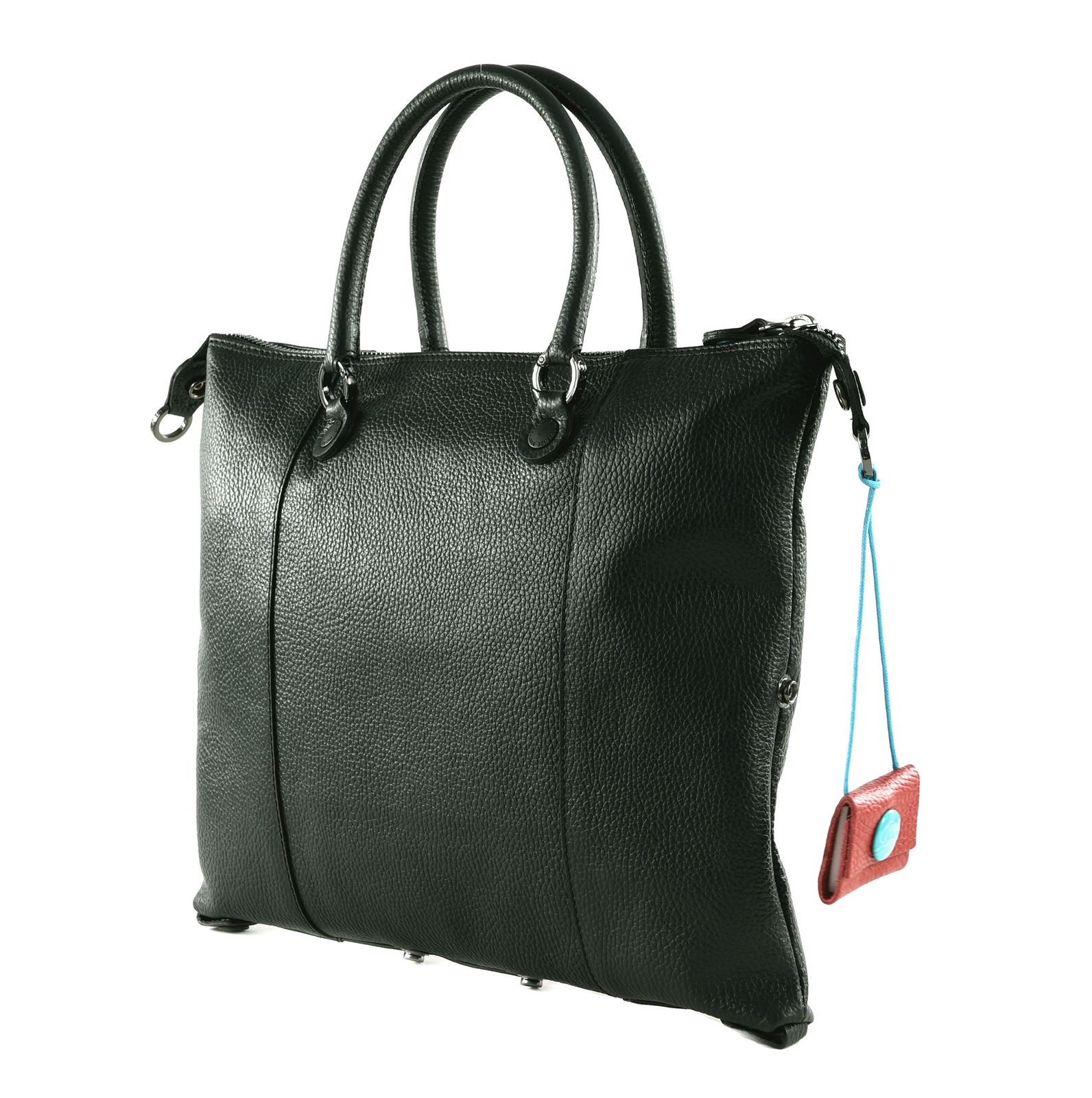 Gabs Schultertasche TG Bull Black Shoulder Bag (Set, 2-tlg), aus echtem Kalbsleder