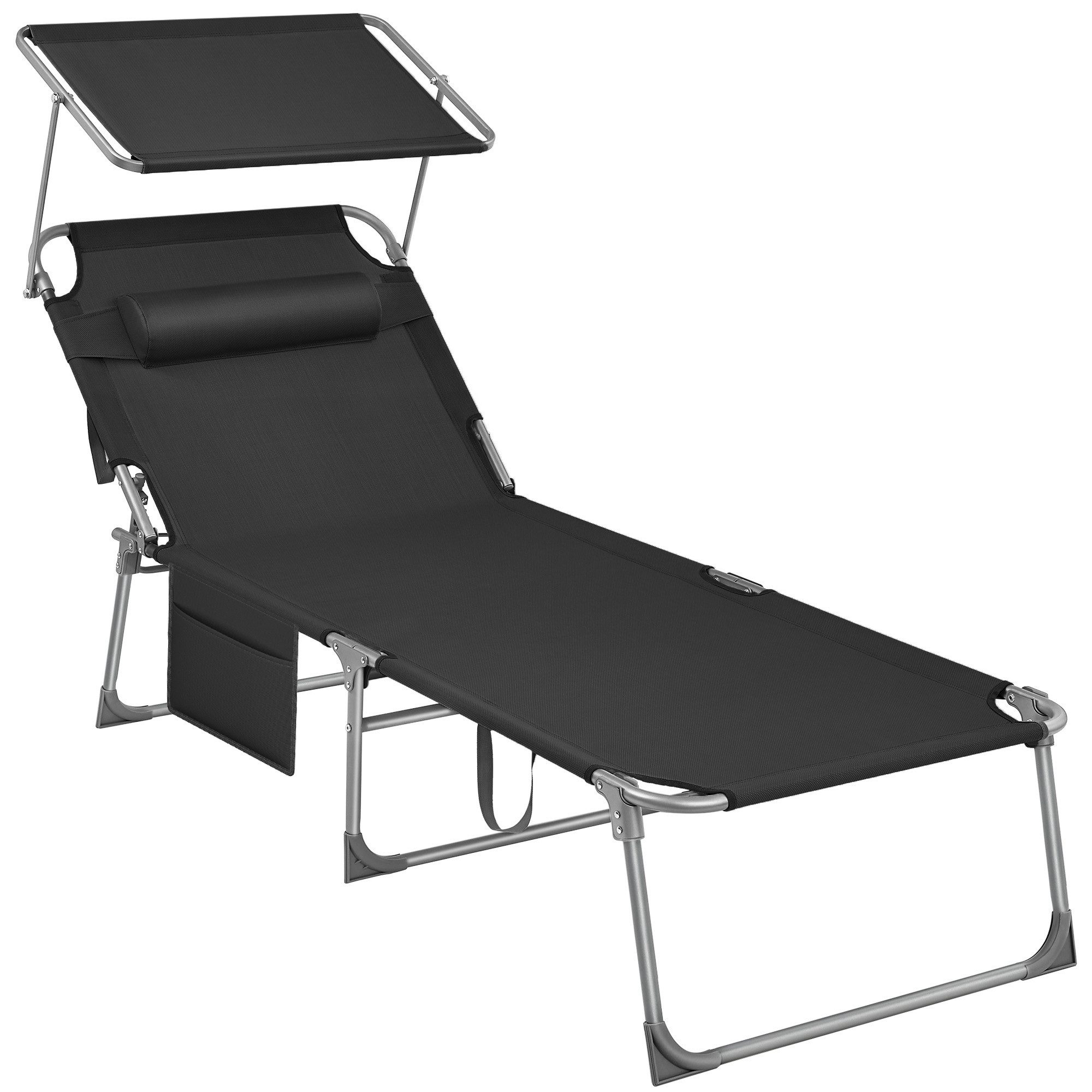 SONGMICS Gartenliege, 1 St., Große Sonnenliege,klappbarer Liegestuhl,200x71x38cm