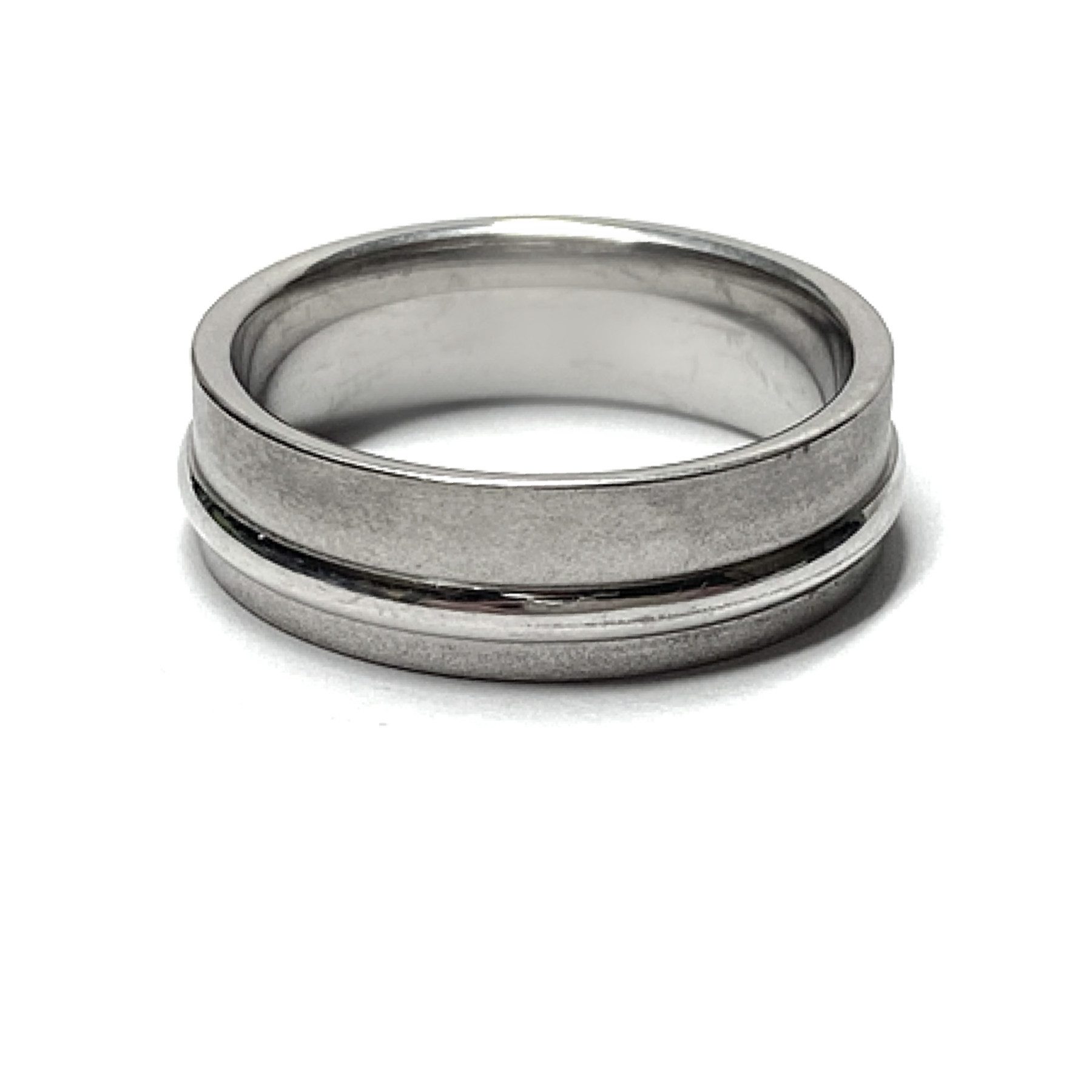 Silberring Bandring 925 Silber rhodiniert matt 7mm breit Silberring #64