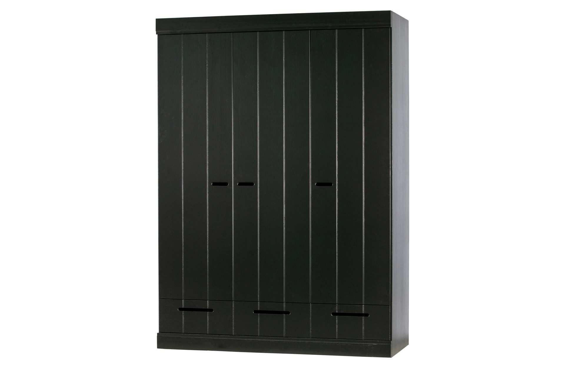 WOOOD Kleiderschrank Connect mit 3 Türen, Schwarz