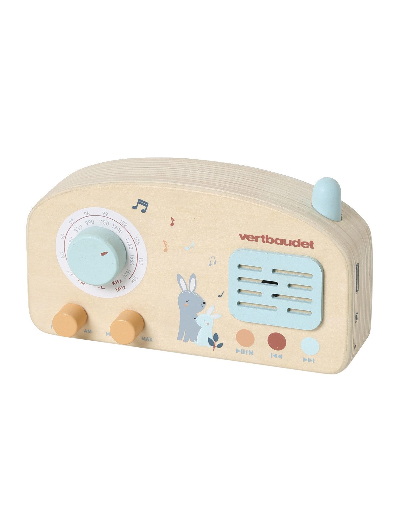 vertbaudet Lernspielzeug Baby Spielzeug-Radio WALDFREUNDE, Holz-FSC®
