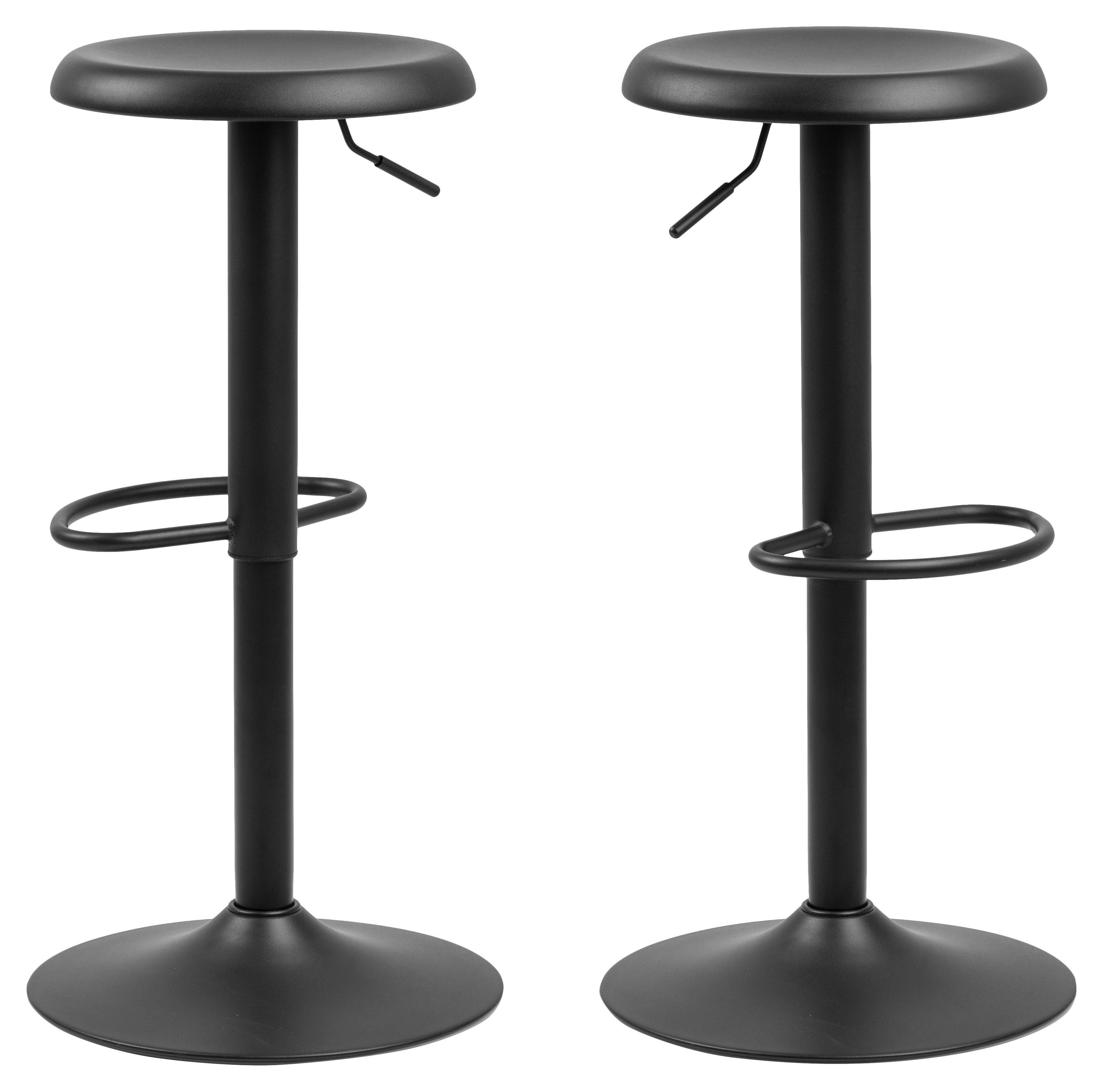 Barhocker 2er Set Finurly Barhocker schwarz.