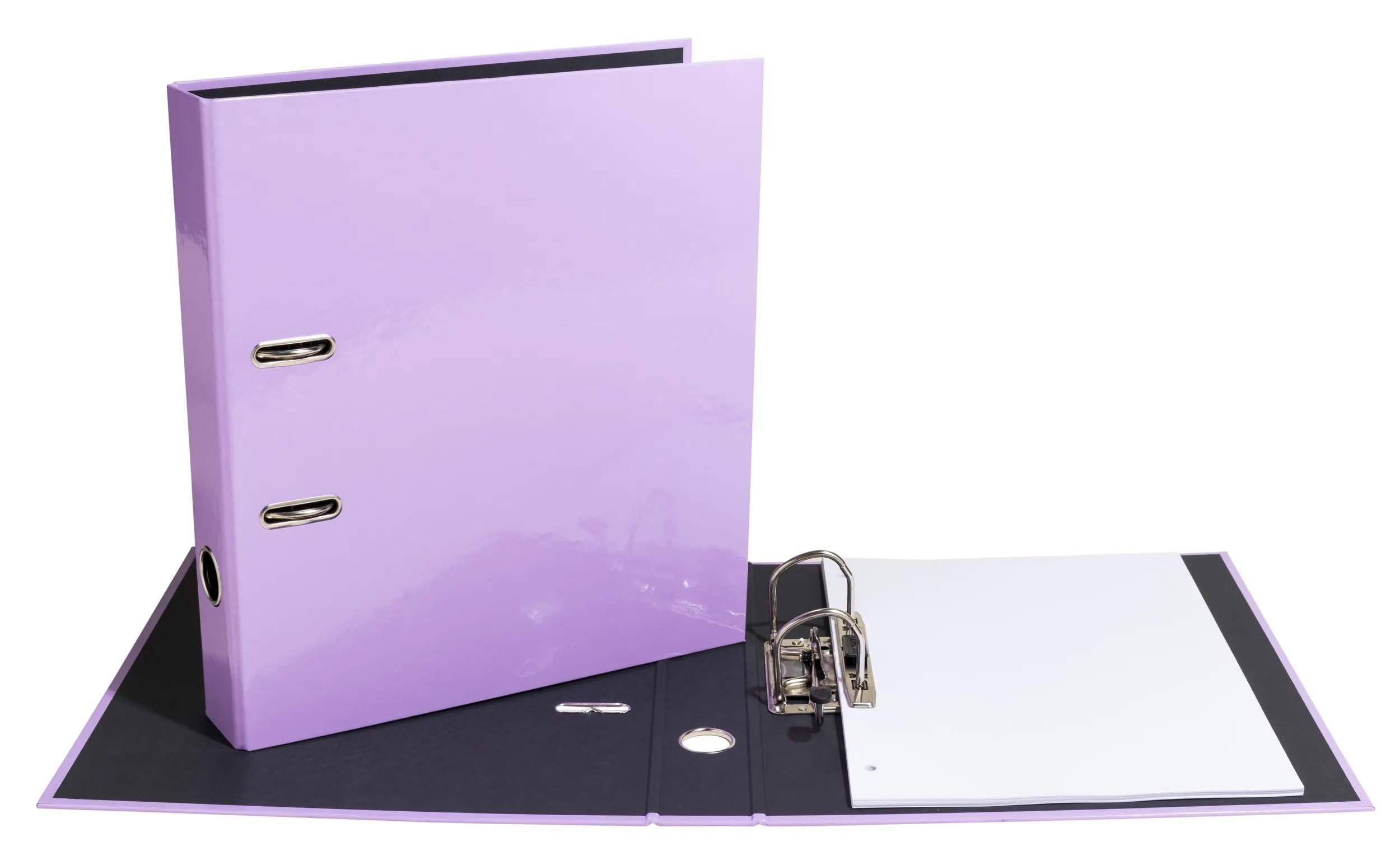 EXACOMPTA Aktenordner 10x Ordner Prem'Touch A4, Rückenbreite 50mm, Aquarel - Malve - 53465E, Ordner Papier Kollektion