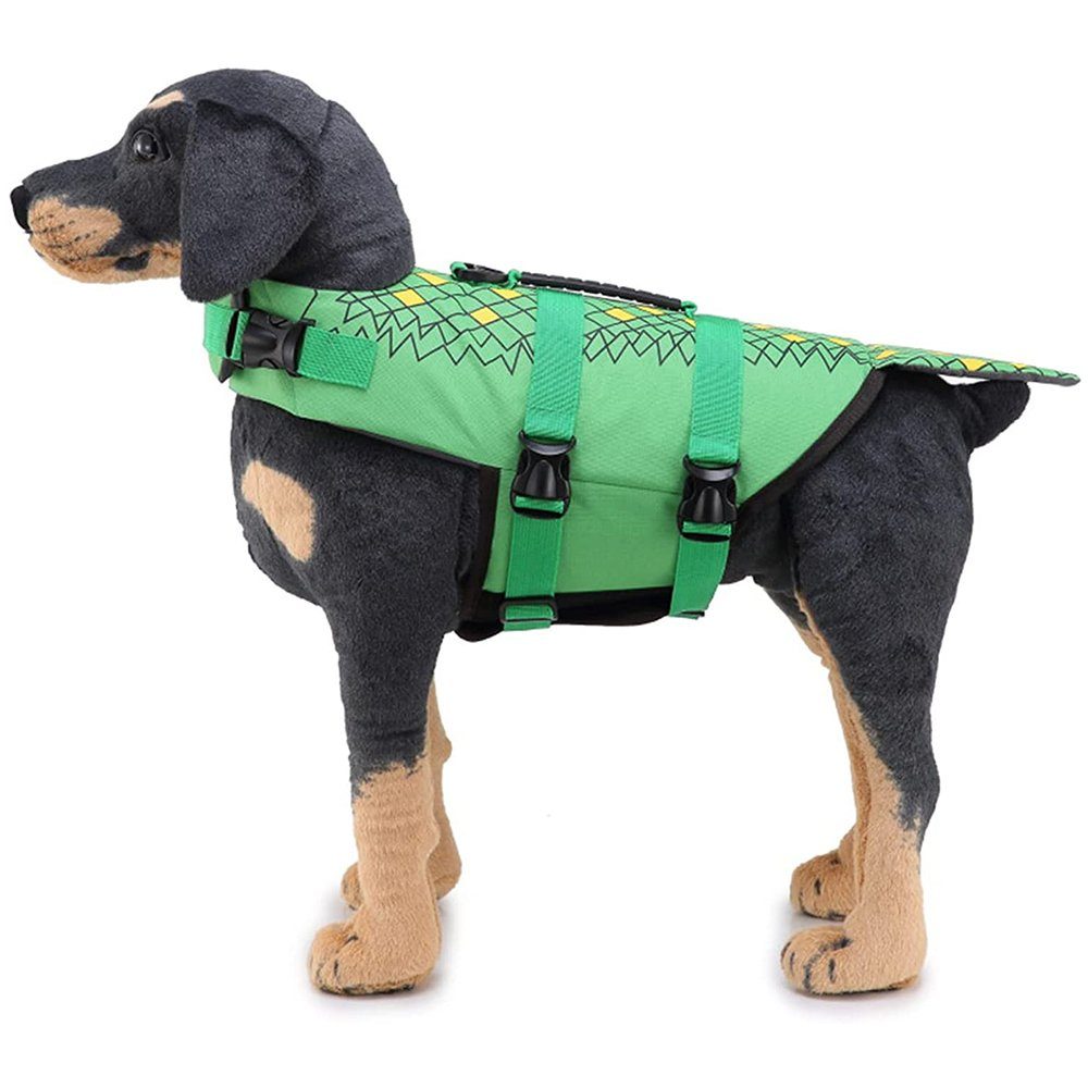 zggzerg Schwimmweste mit Größe Schwimmweste mit Auftrieb Grün verstellbare Hunde Griff, starkem