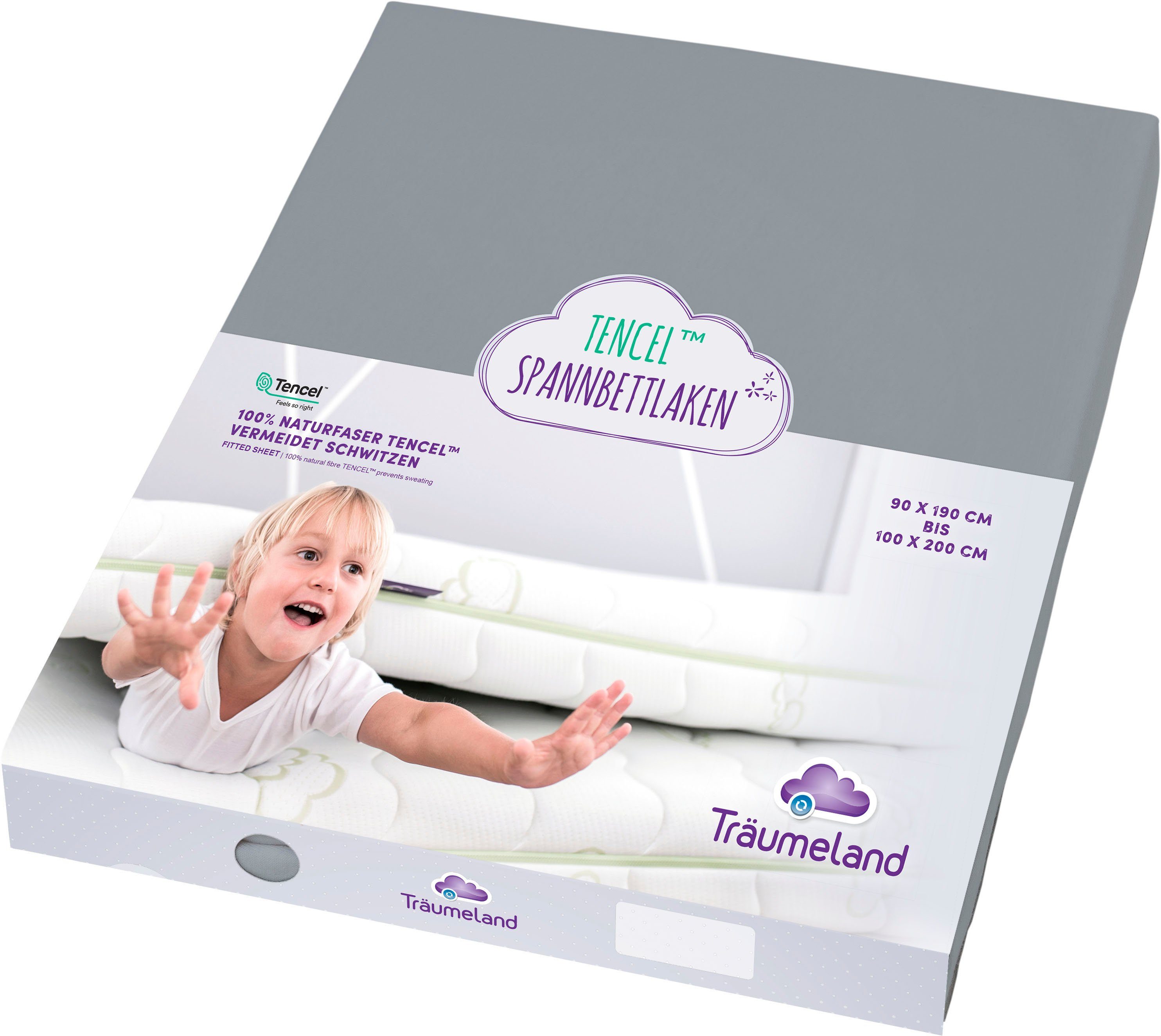 Bettlaken hochwertiges Spannbetttuch aus Tencel®, Träumeland, Tencel®, Gummizug rundum, (1