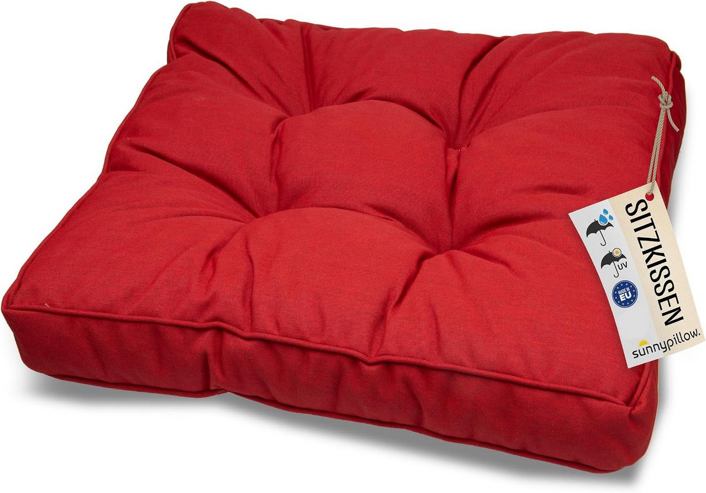 sunnypillow Stuhlkissen Gartenkissen für Gartenmöbel Rattanmöbel, Outdoor / Indoor