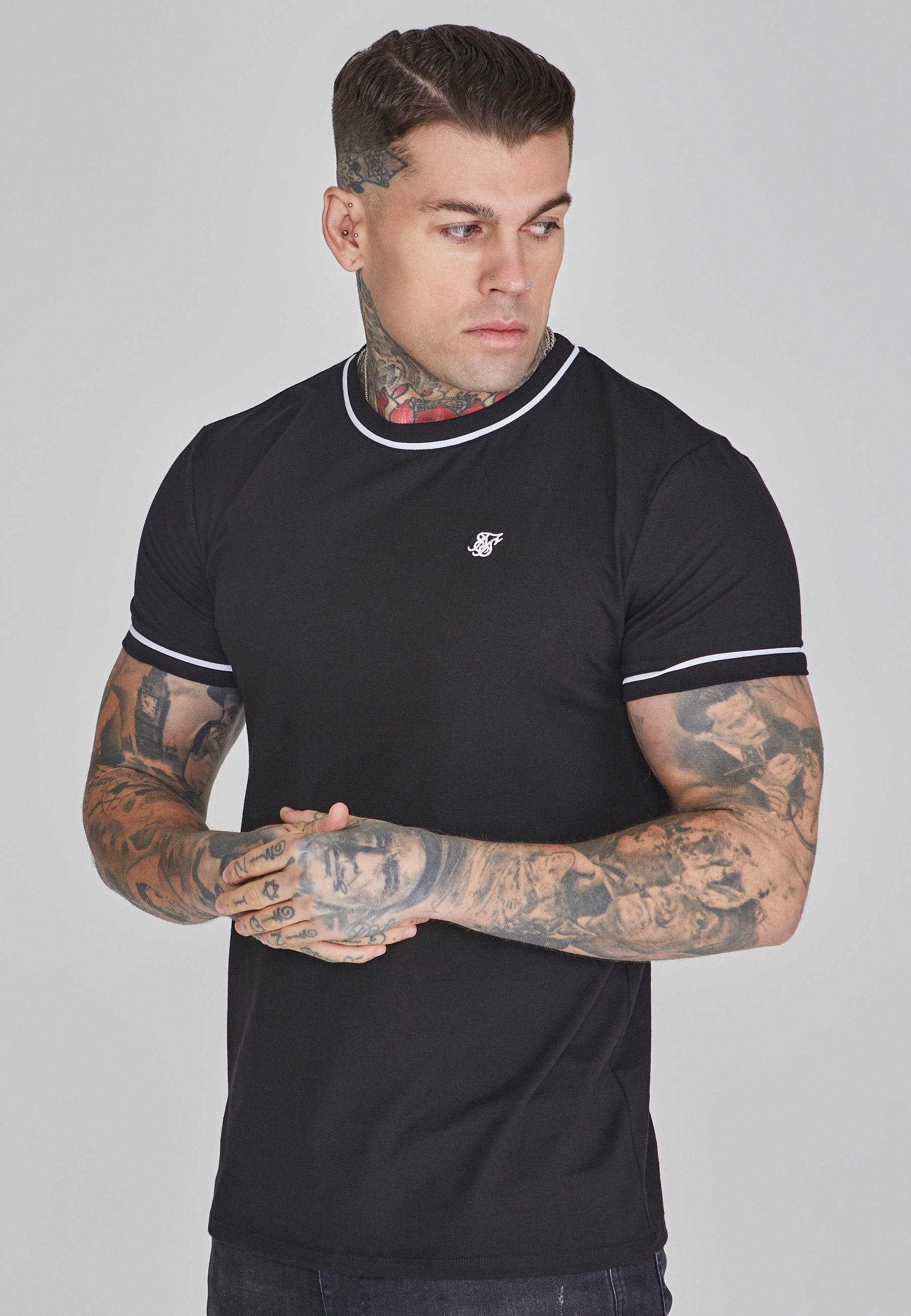 Siksilk T-Shirt SikSilk Herren Schwarzes Muscle günstig online kaufen