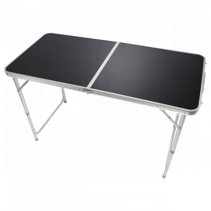 Goods+Gadgets Klapptisch Camping-Tisch Multifunktionstisch (Markttisch Tapeziertisch), Klappbarer Mehrzwecktisch - Klapp-Tisch Schwarz